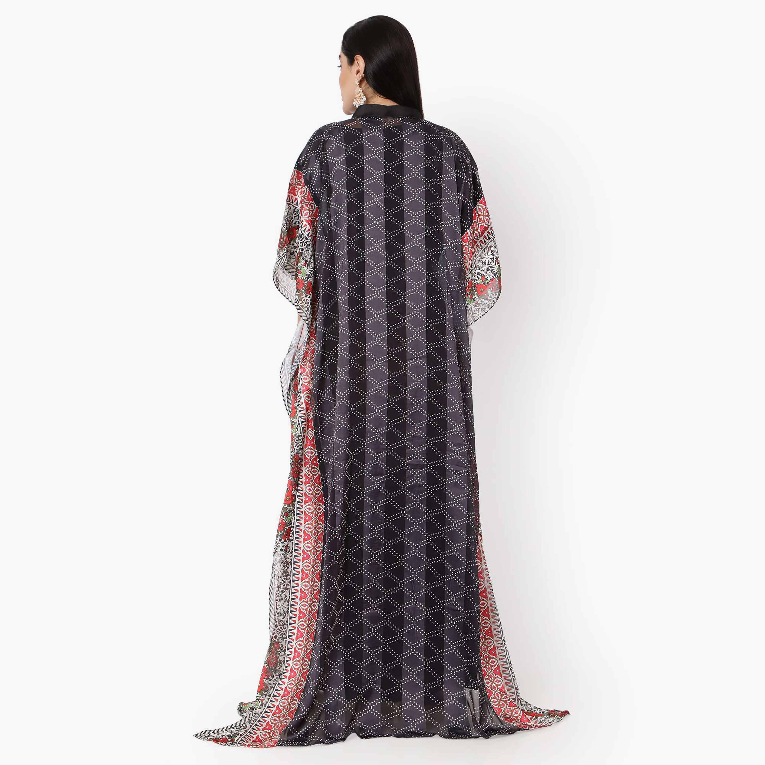 قفطان احتفالي نسائي مطبوع بياقة وأكمام واسعة من تصميم من هانا آند سارة-women-arabicclothing-jalabiyas-image-12