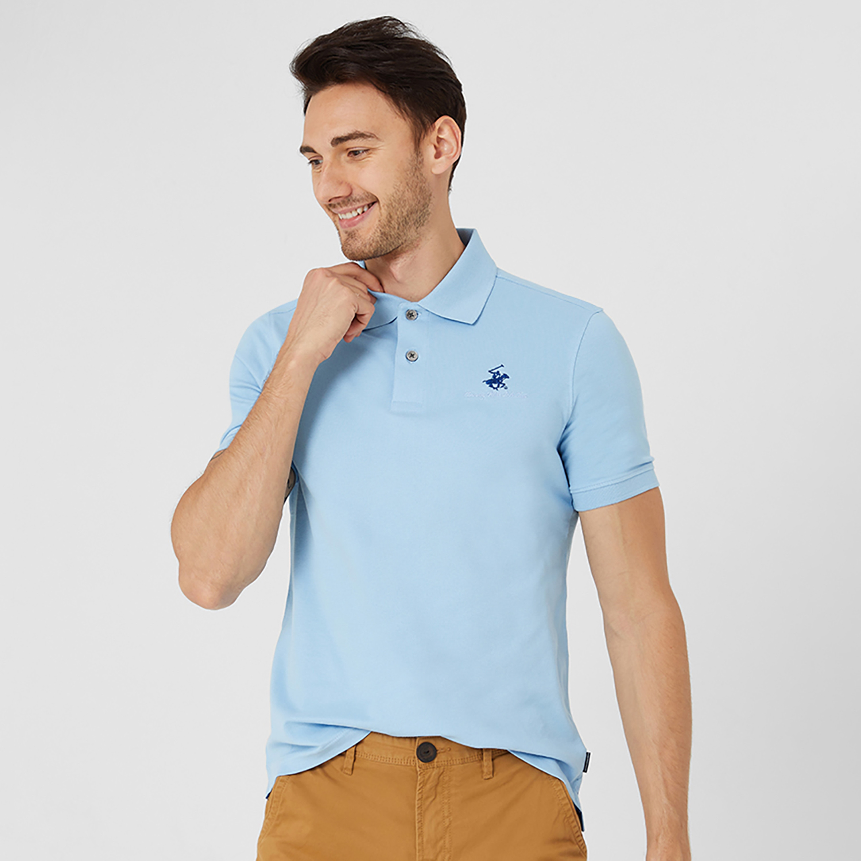 Beverly Hills Polo Club Logo Collared Short Sleeves Polo T-Shirt-men-clothing-tshirtsandpolos-polos-image-1