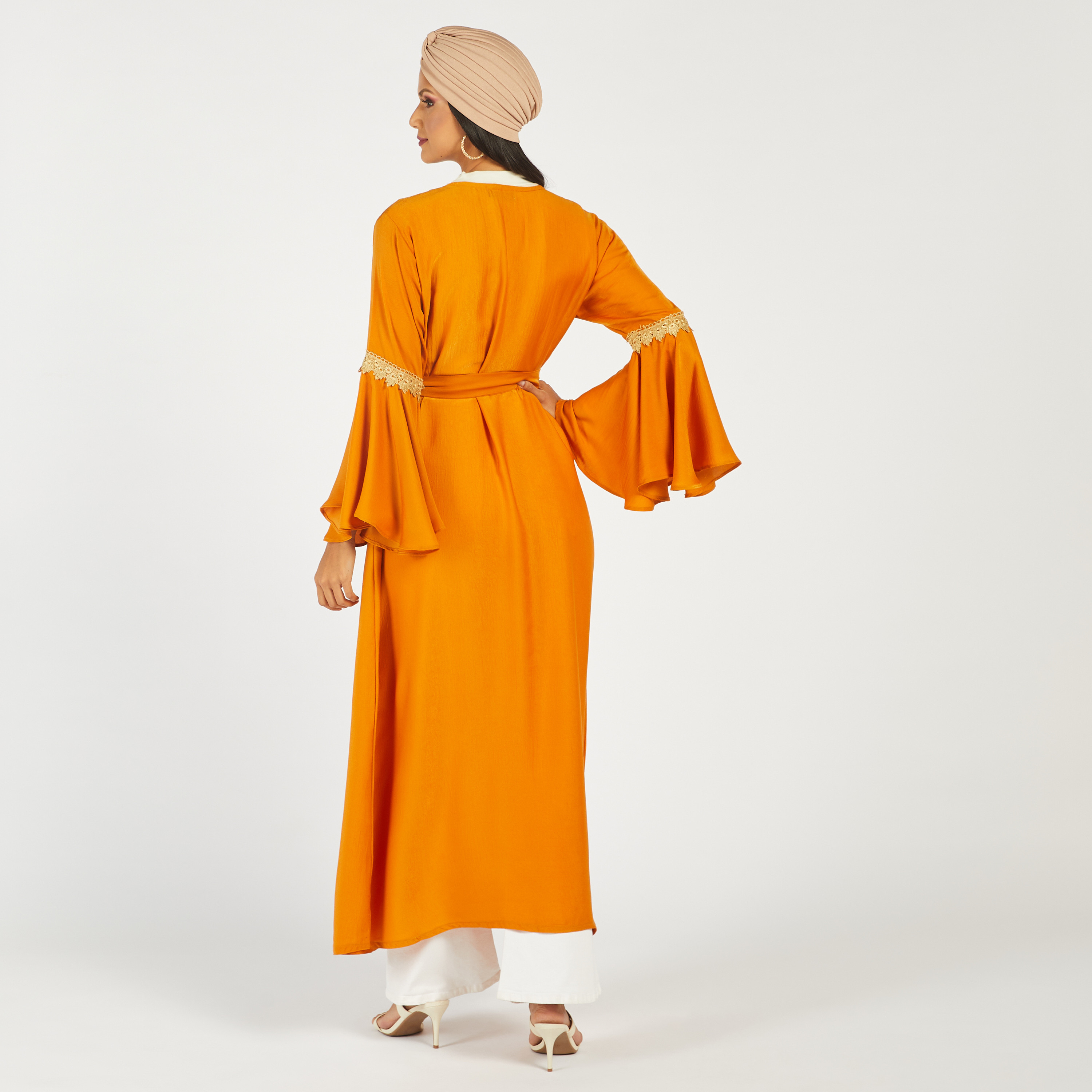 Nukhbaa Embroidered Abaya with Tie-Up Belt and Long Bell Sleeves-women-arabicclothing-abayas-image-4