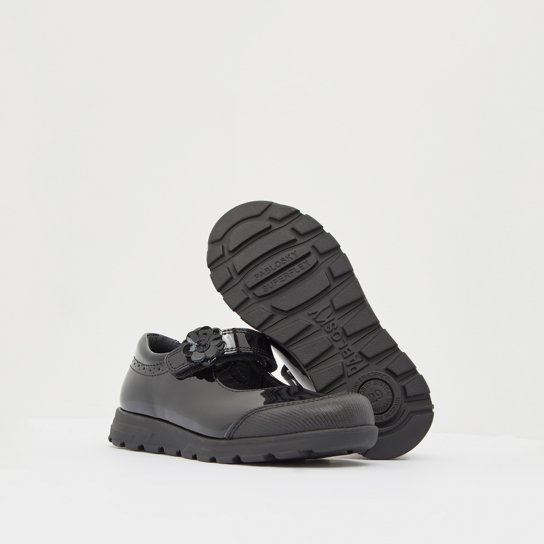 Pablosky Girls' Mary Jane Shoes with Hook and Loop Closure-girls-shoes-maryjanes-image-3