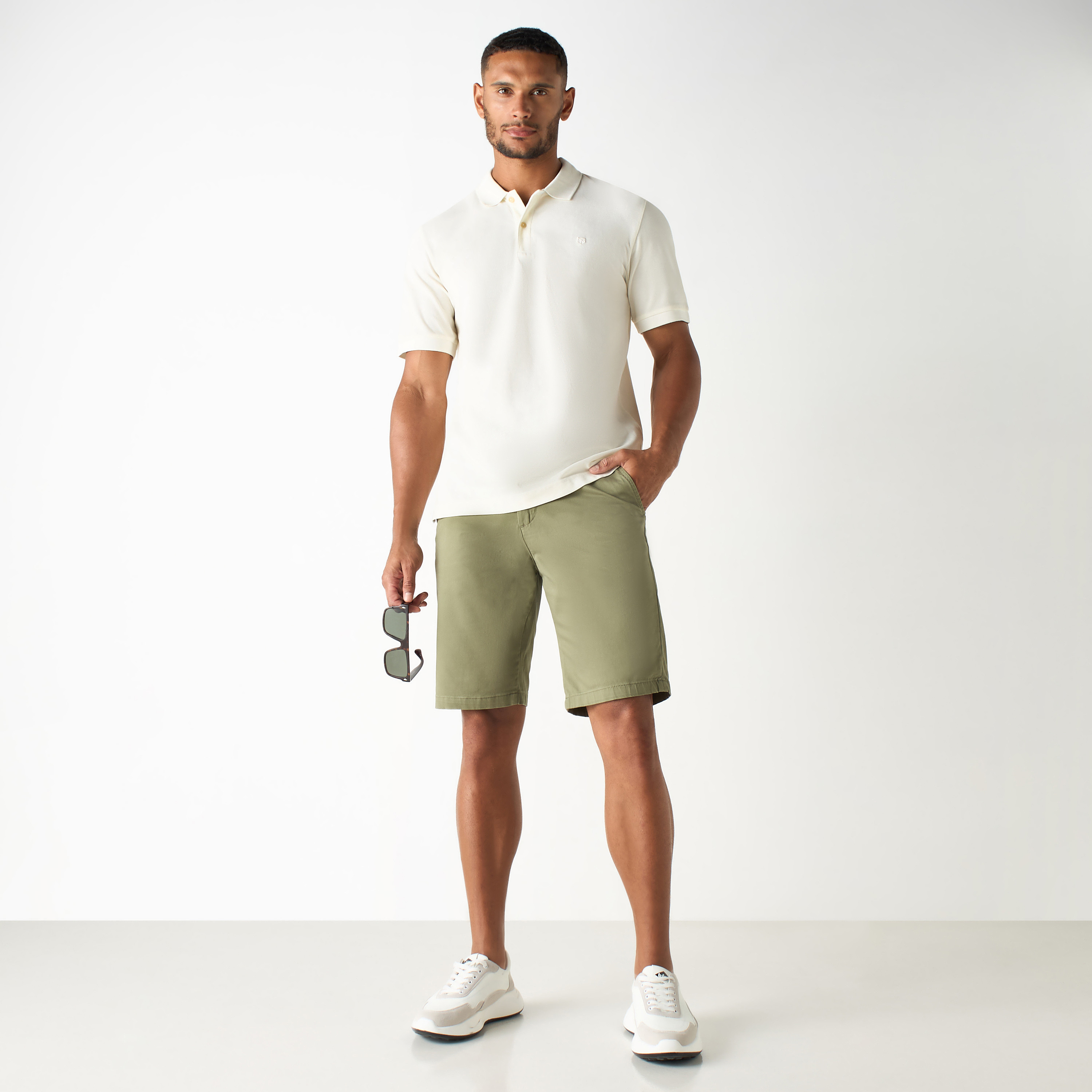 Jack & Jones Plain Mid-Rise Buttoned Chino Shorts-men-clothing-bottoms-shorts-image-7