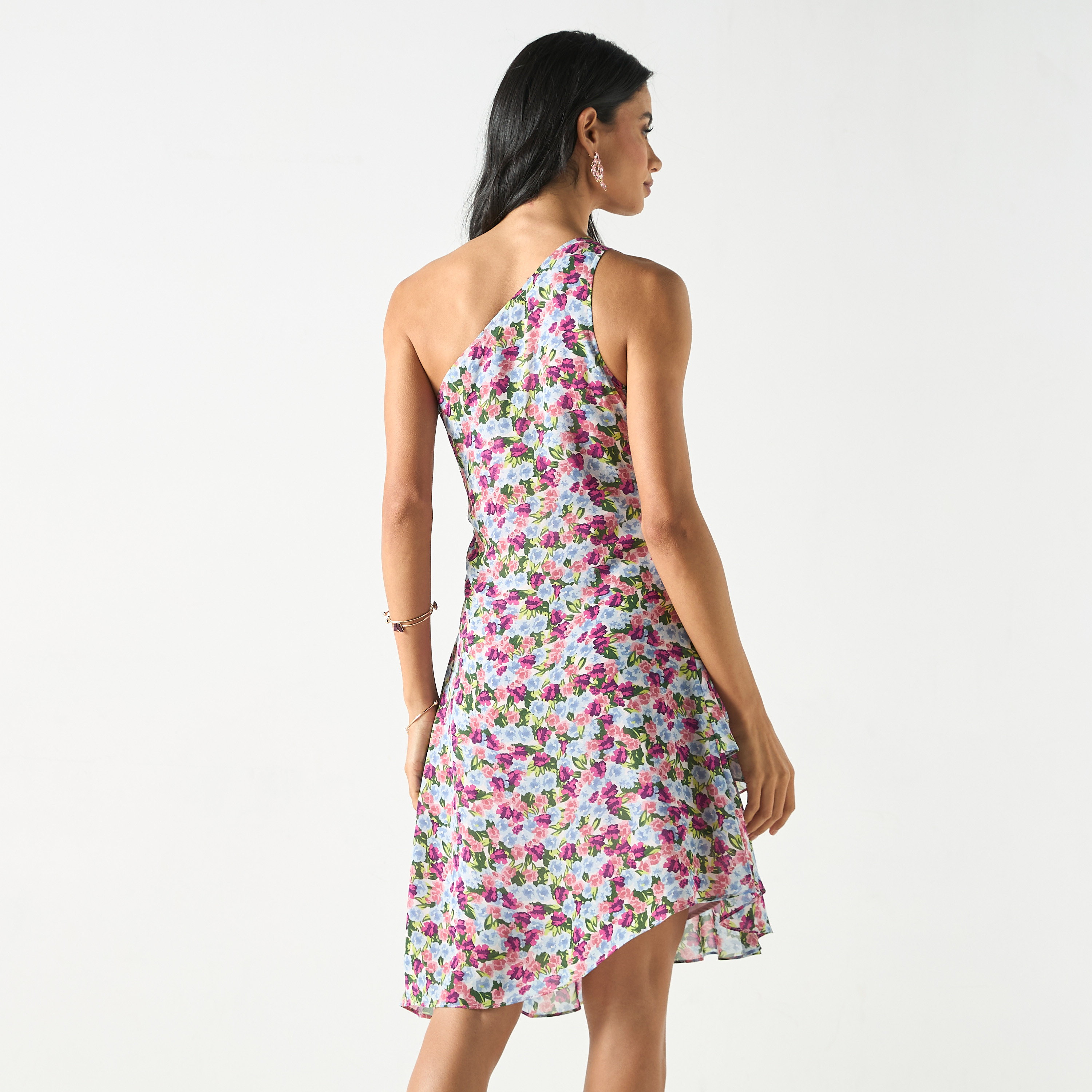 فستان كشكش بكتف واحد وطبعات أزهار-women-clothing-dresses-image-3