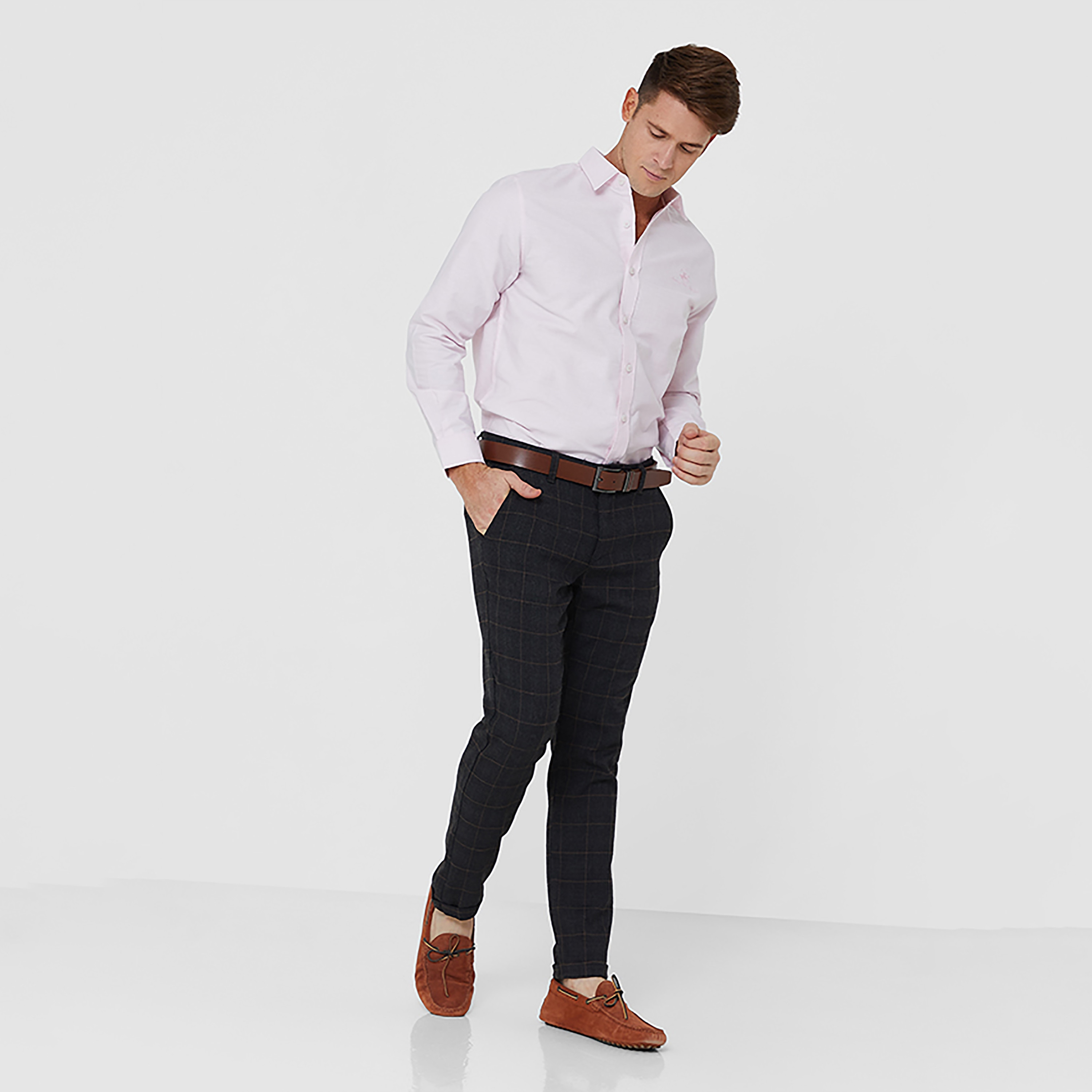 قميص رجالي بقصة عادية وياقة بشعار وأكمام طويلة من بيفرلي هيلز بولو كلوب-men-clothing-shirts-image-2