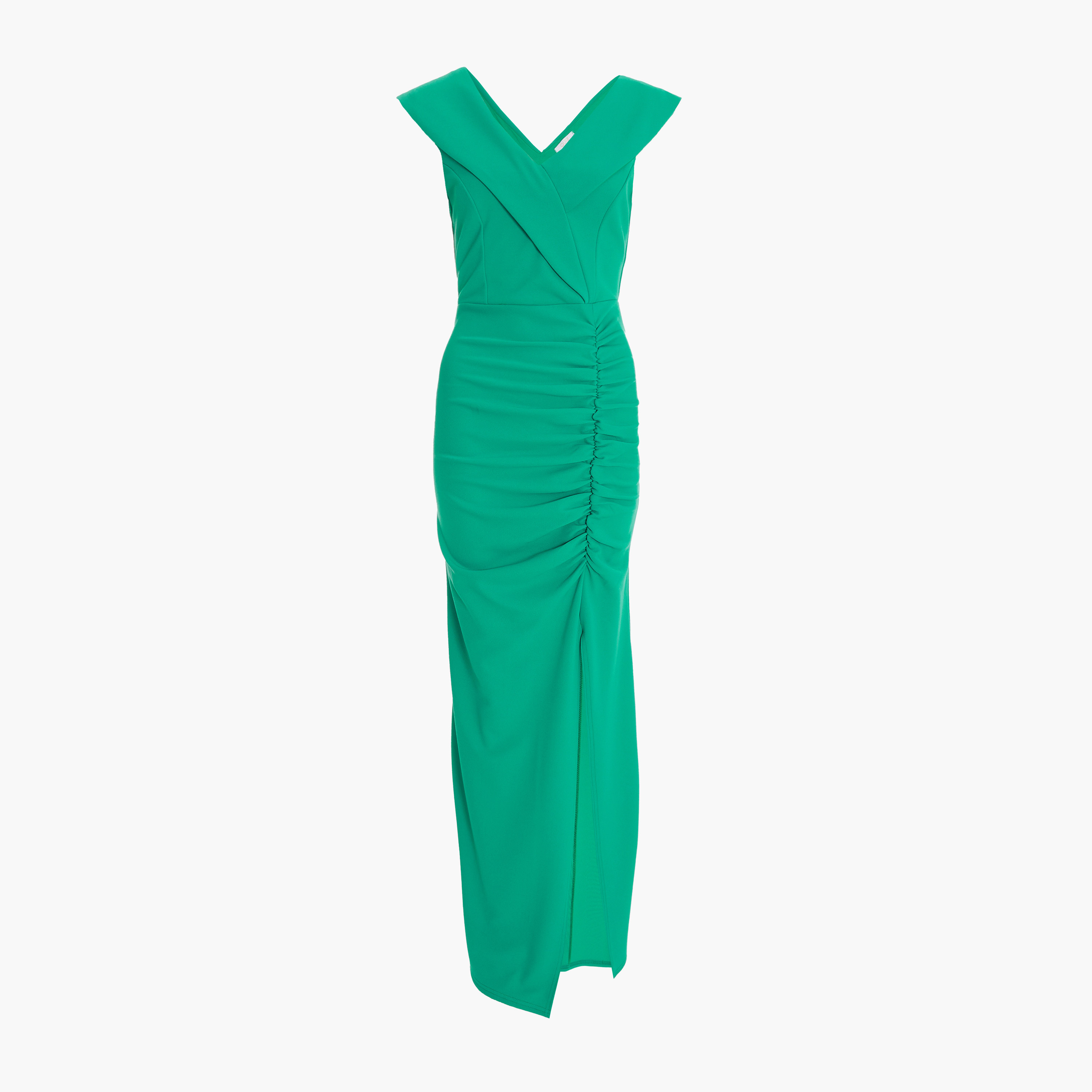  فستان ماكسي بفتحة مع رقبة سادة من كويز باردو-women-clothing-dresses-image-6