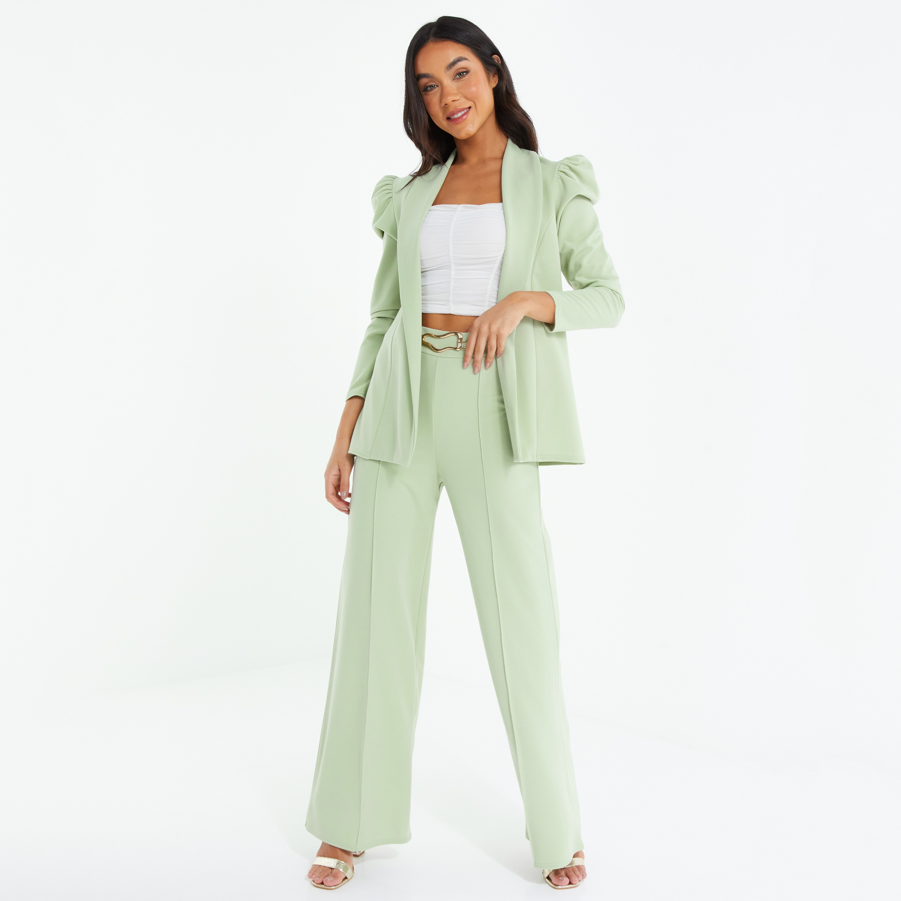 سروال بالازو بقصة عالية سادة من كويز-women-clothing-bottoms-trousers-image-3