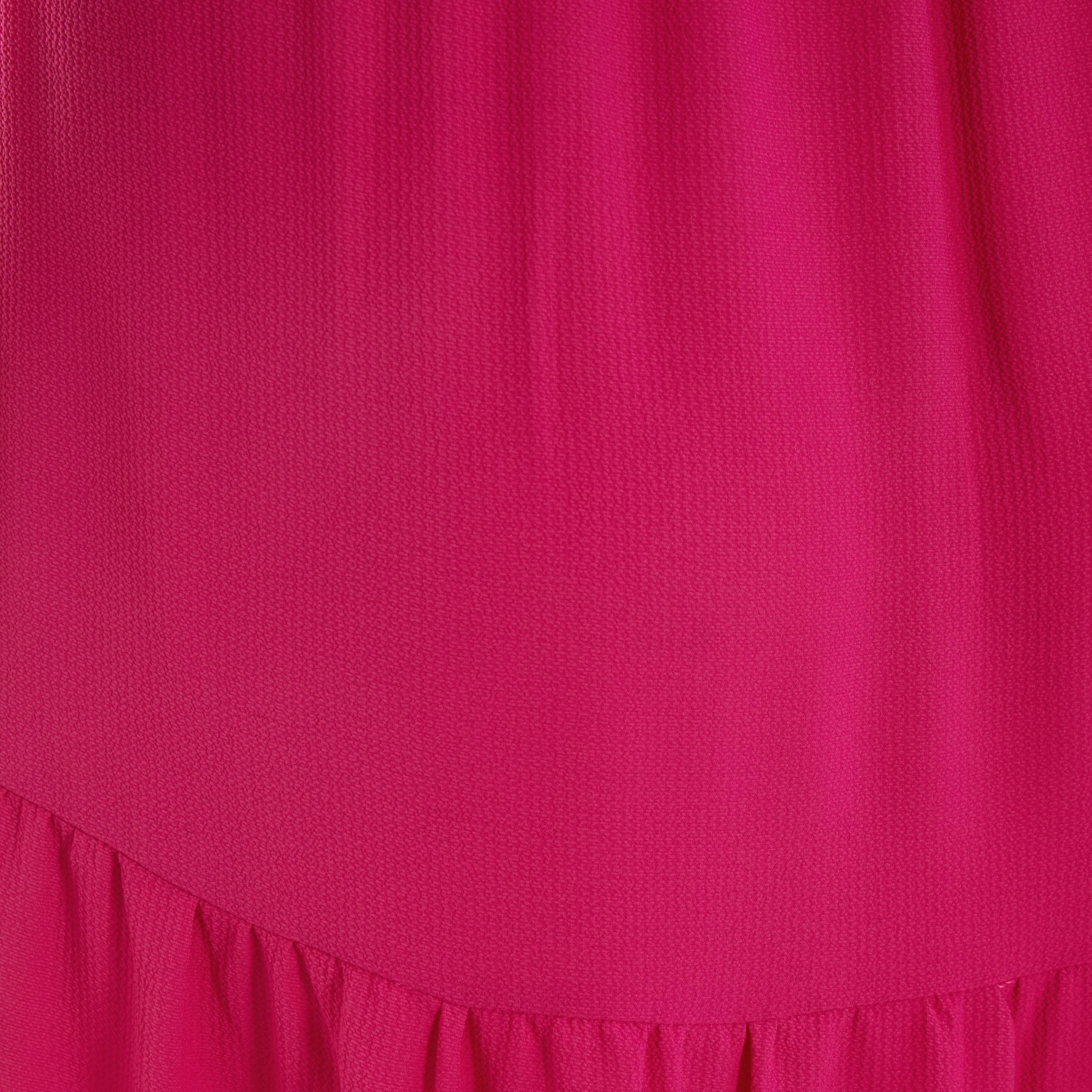 فستان متوسط الطول ملفوف بطبقات برقبة على شكل حرف V سادة مع رباط من كويز-women-clothing-dresses-image-3
