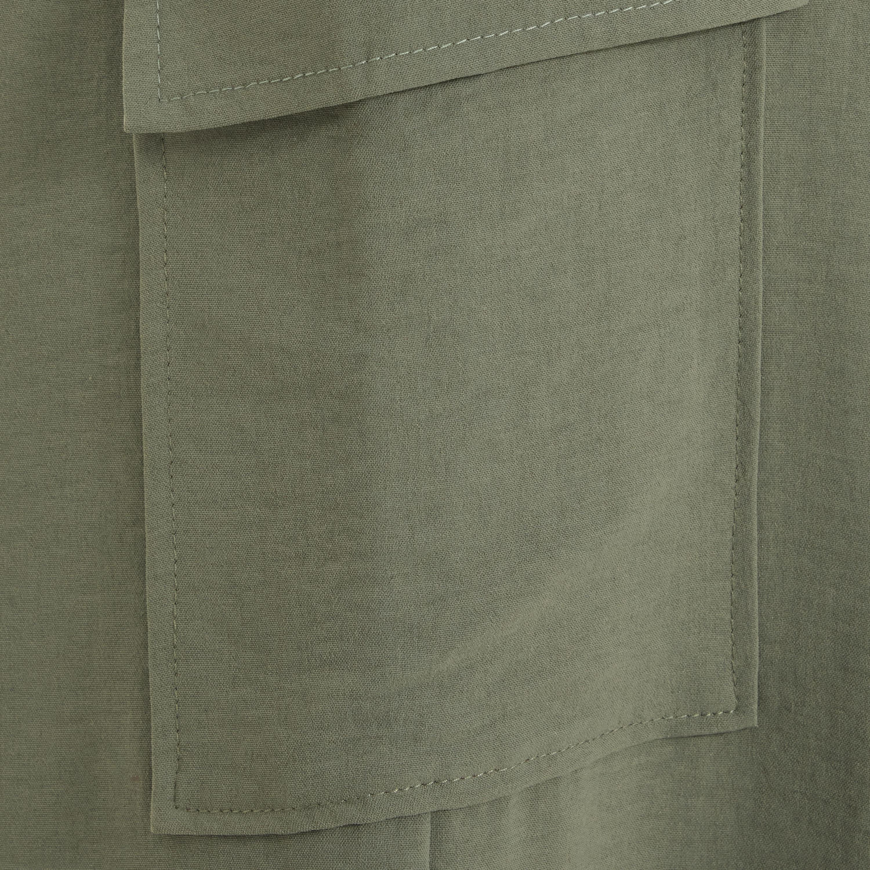 بنطال رياضي بتصميم كارجو سادة بواسع الساق وعالي الارتفاع مع رباط للإغلاق من كويز-women-clothing-bottoms-trousers-image-3