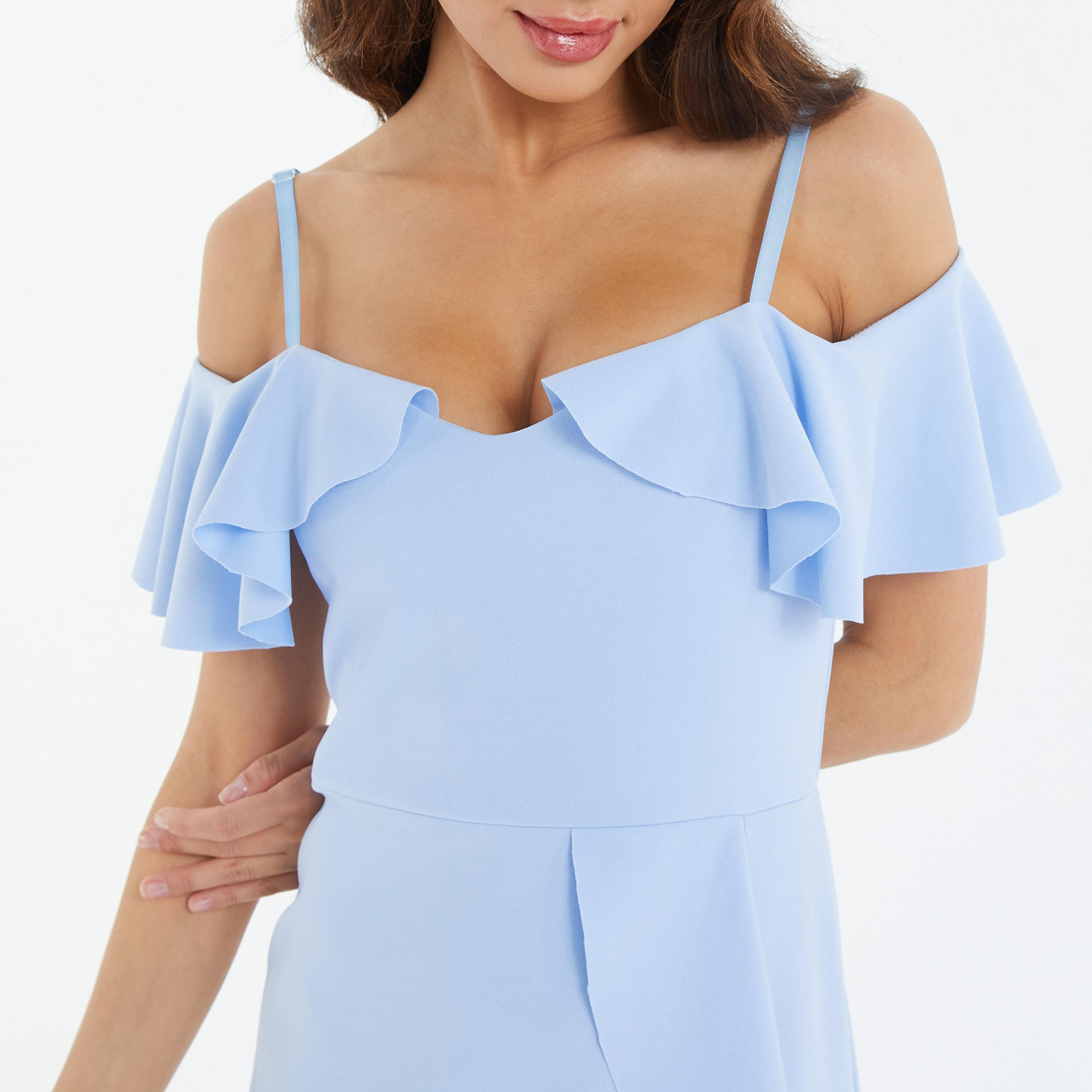 Quiz Plain Shoulder Straps Maxi Dress-women-clothing-dresses-image-3