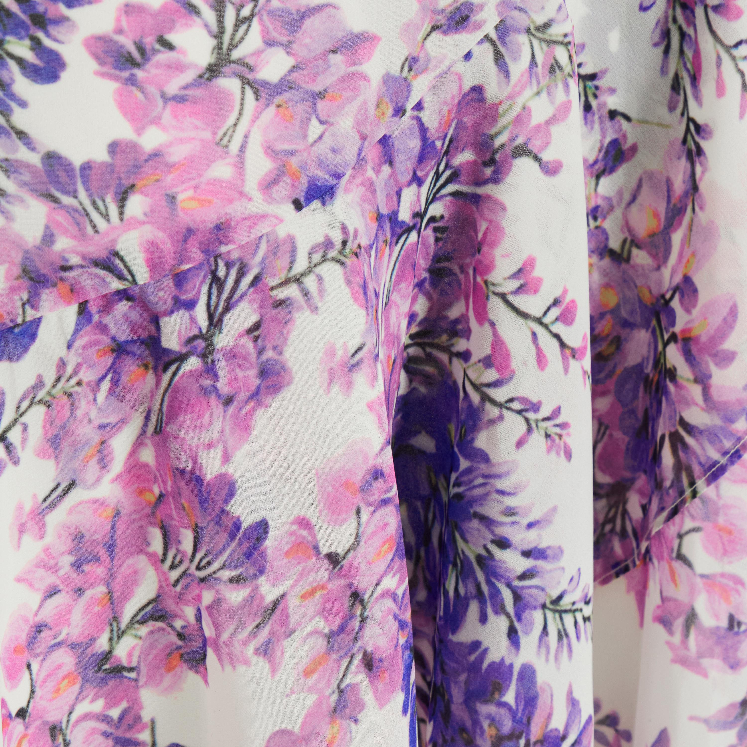 فستان طويل بحمالات كتف مطبوعة بزهور مع تفاصيل كشكش من كويز-women-clothing-dresses-image-3
