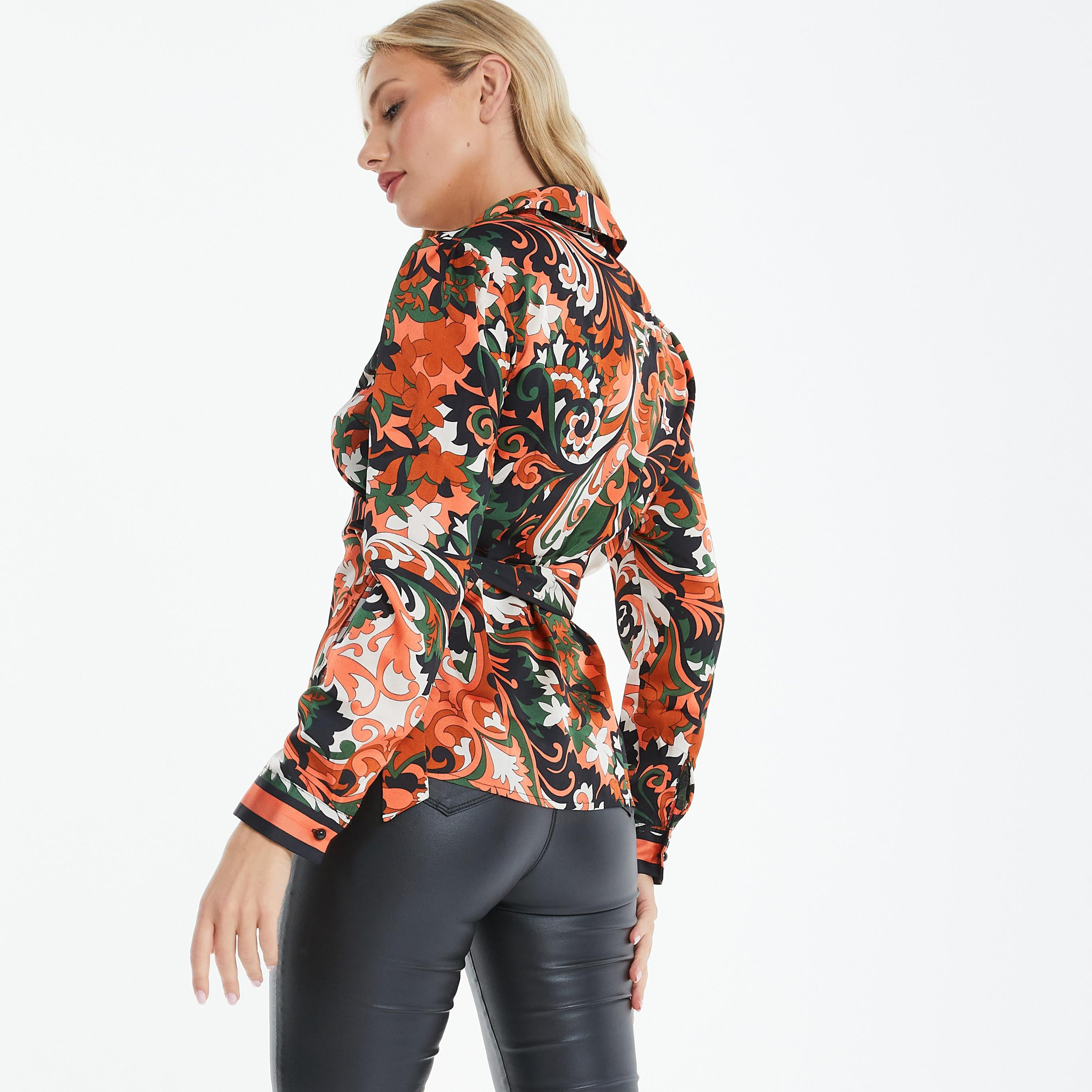 Quiz Paisley Print Collared Long Sleeves Top-women-clothing-shirtsandblouses-blouses-image-4