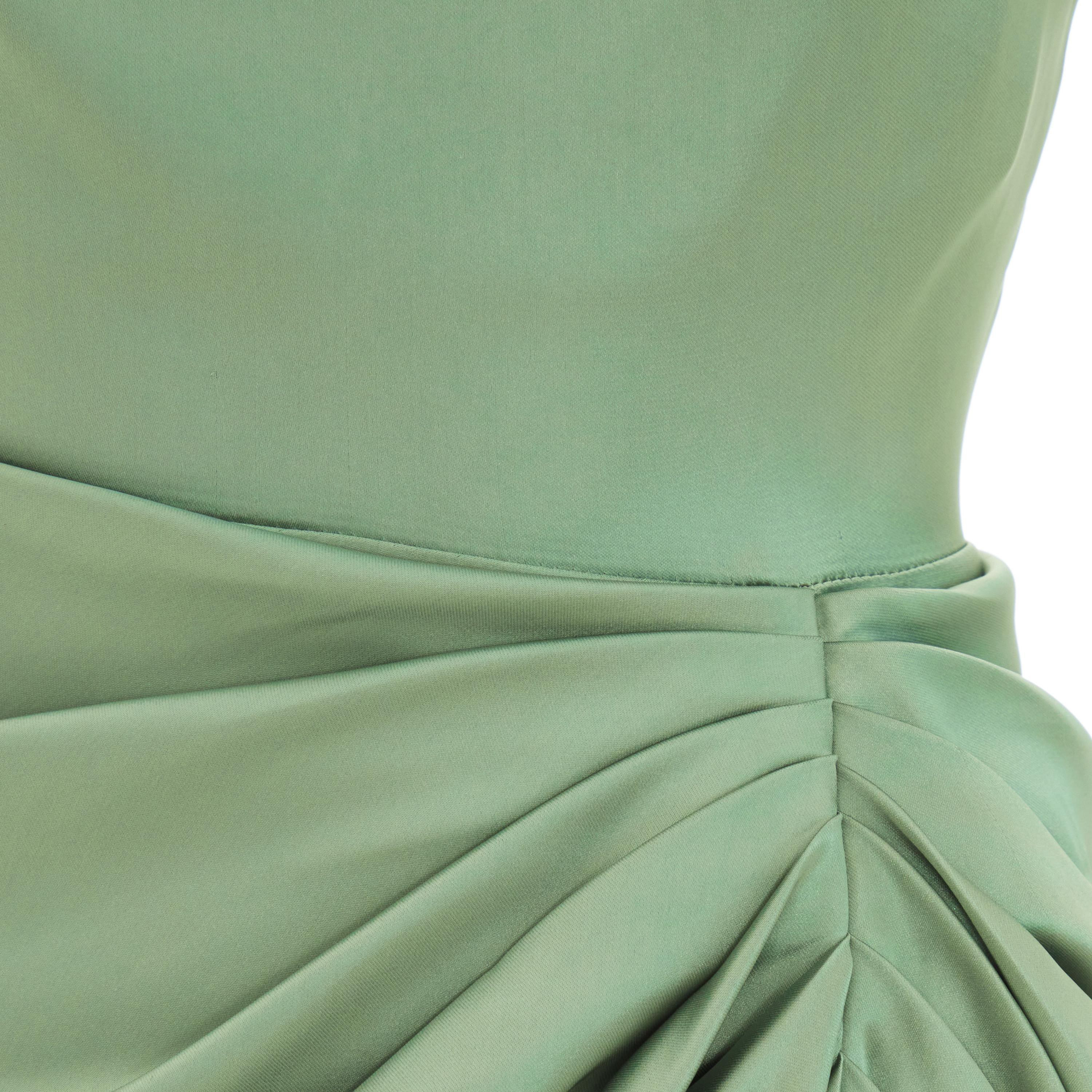 فستان ميدي بياقة متدلية مكشكشة مع سحاب للإغلاق من كويز ساتان-women-clothing-dresses-image-3