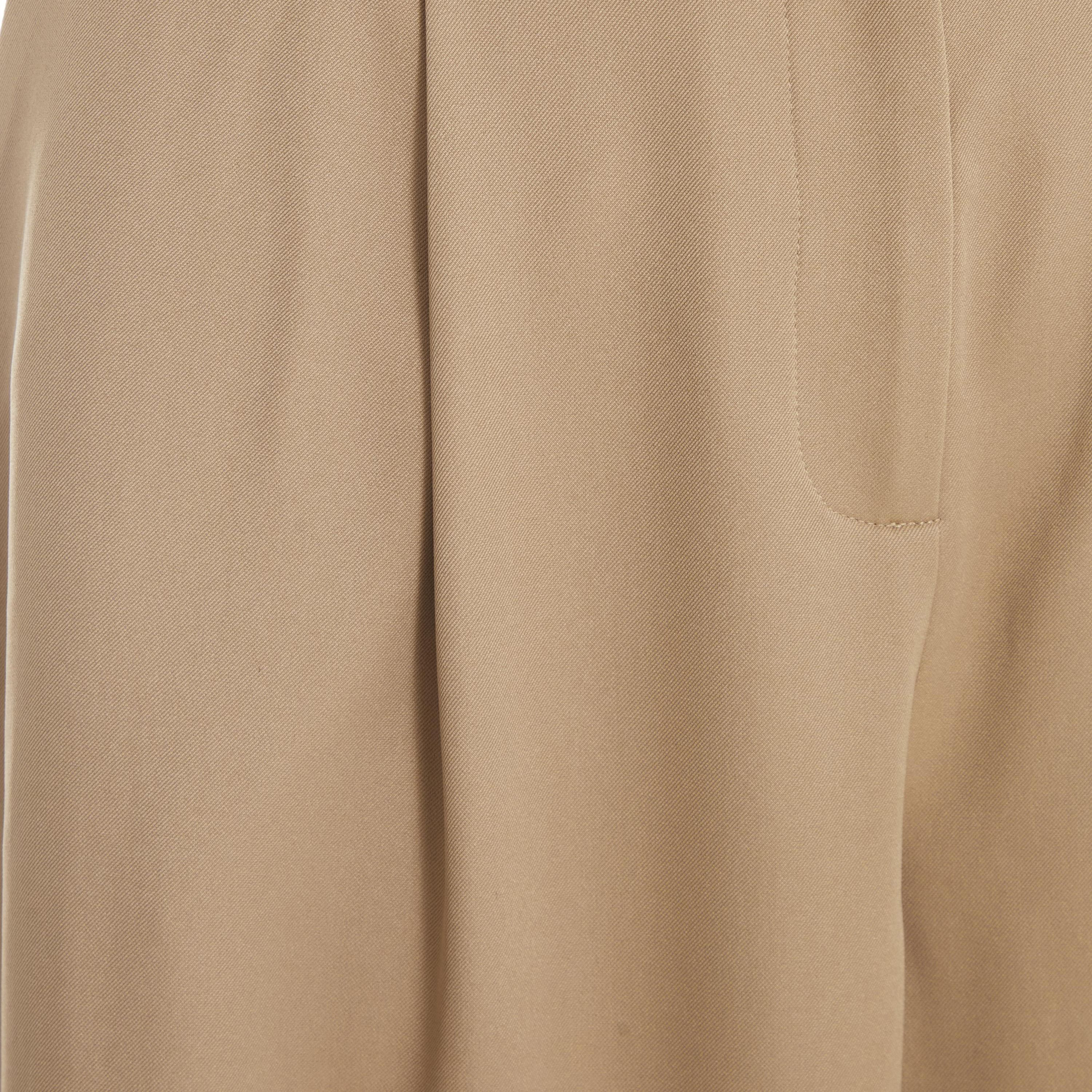 سروال رياضي سادة بخصر مرتفع ورجال واسع مع تفاصيل ربط جانبية من كويز-women-clothing-bottoms-trousers-image-3