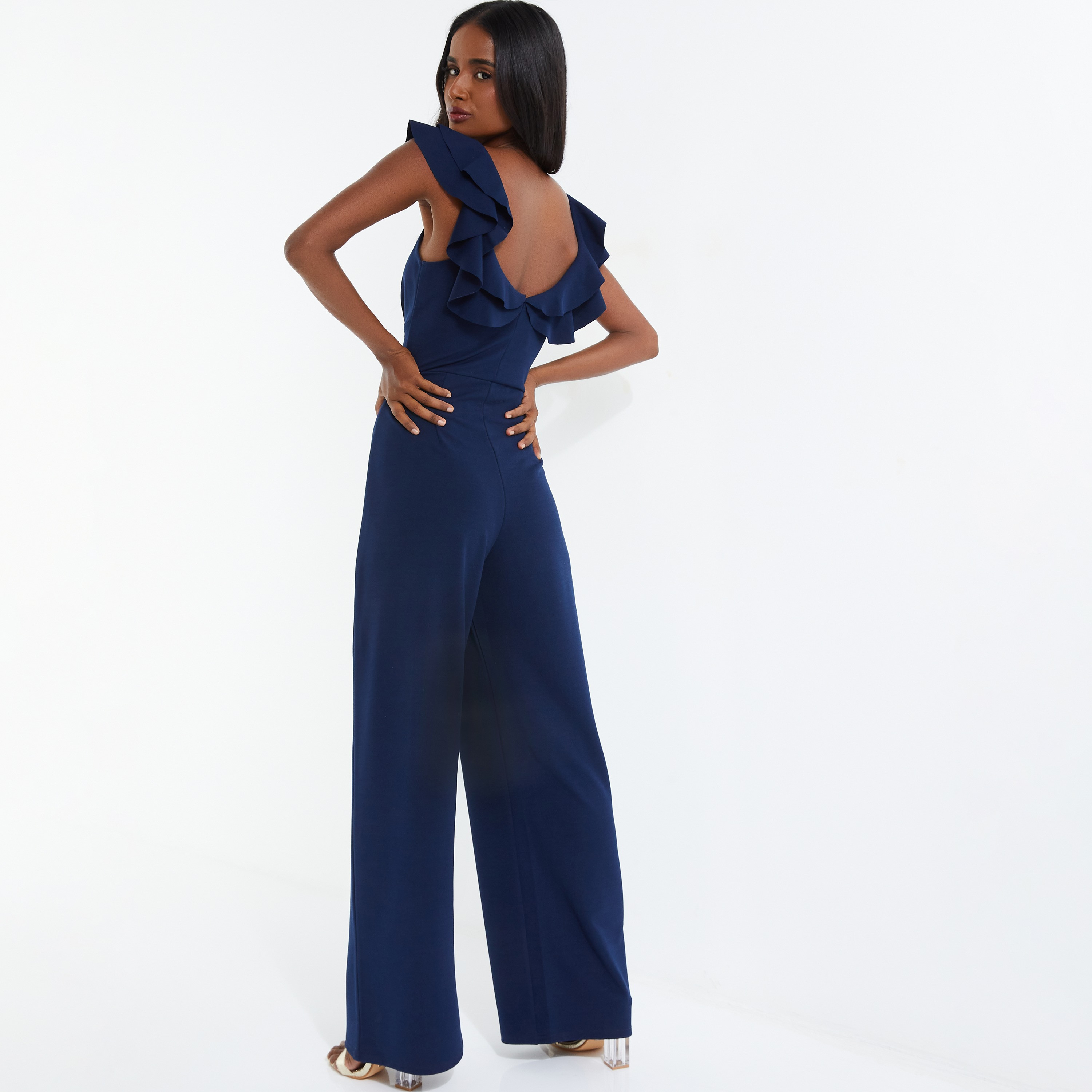 بذلة جمبسوت سادة على شكل قلب مع سحاب للإغلاق من كويز-women-clothing-jumpsuits-image-4