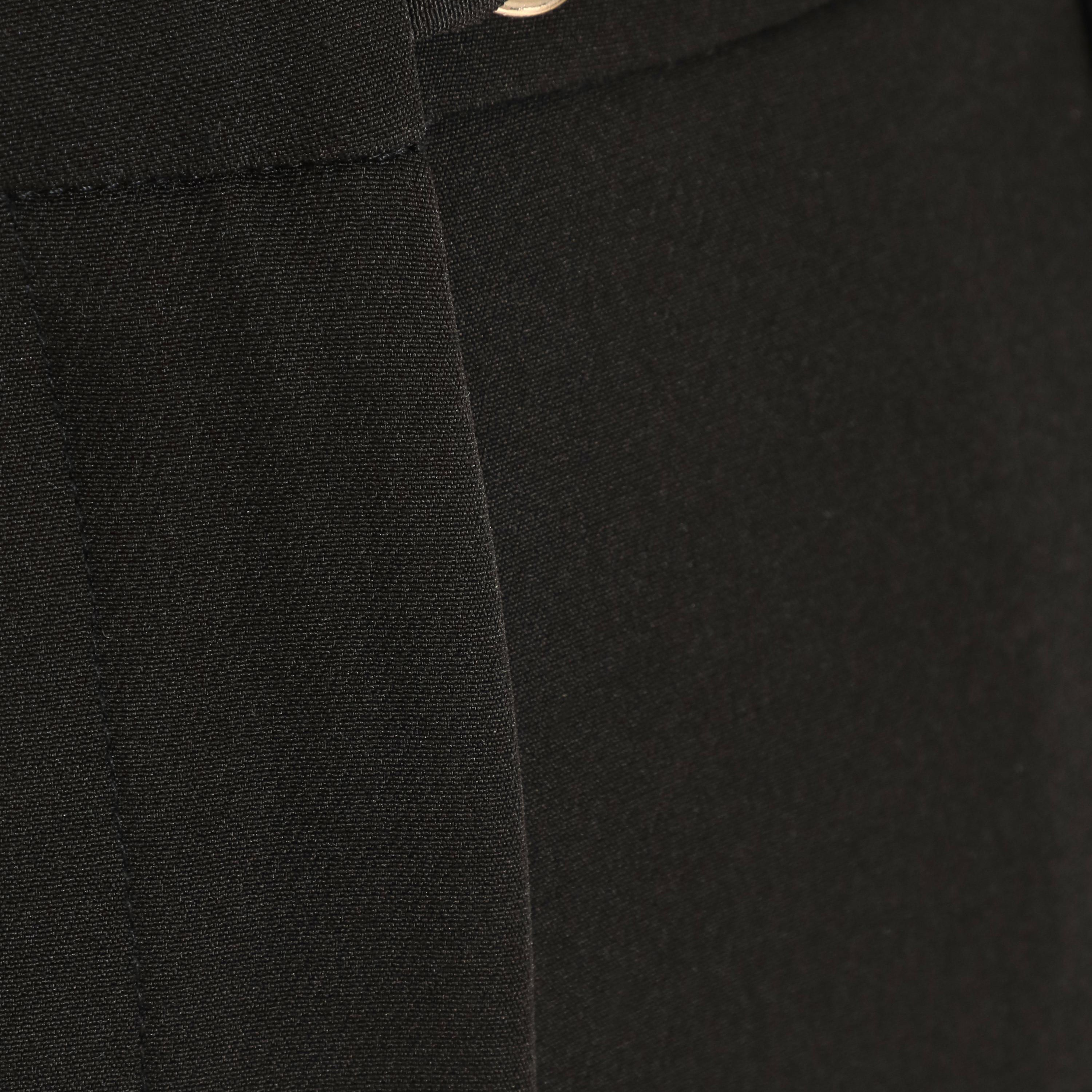 Quiz Plain High-Rise Wide Leg Trousers with Buckle Detail-women-clothing-bottoms-trousers-image-3