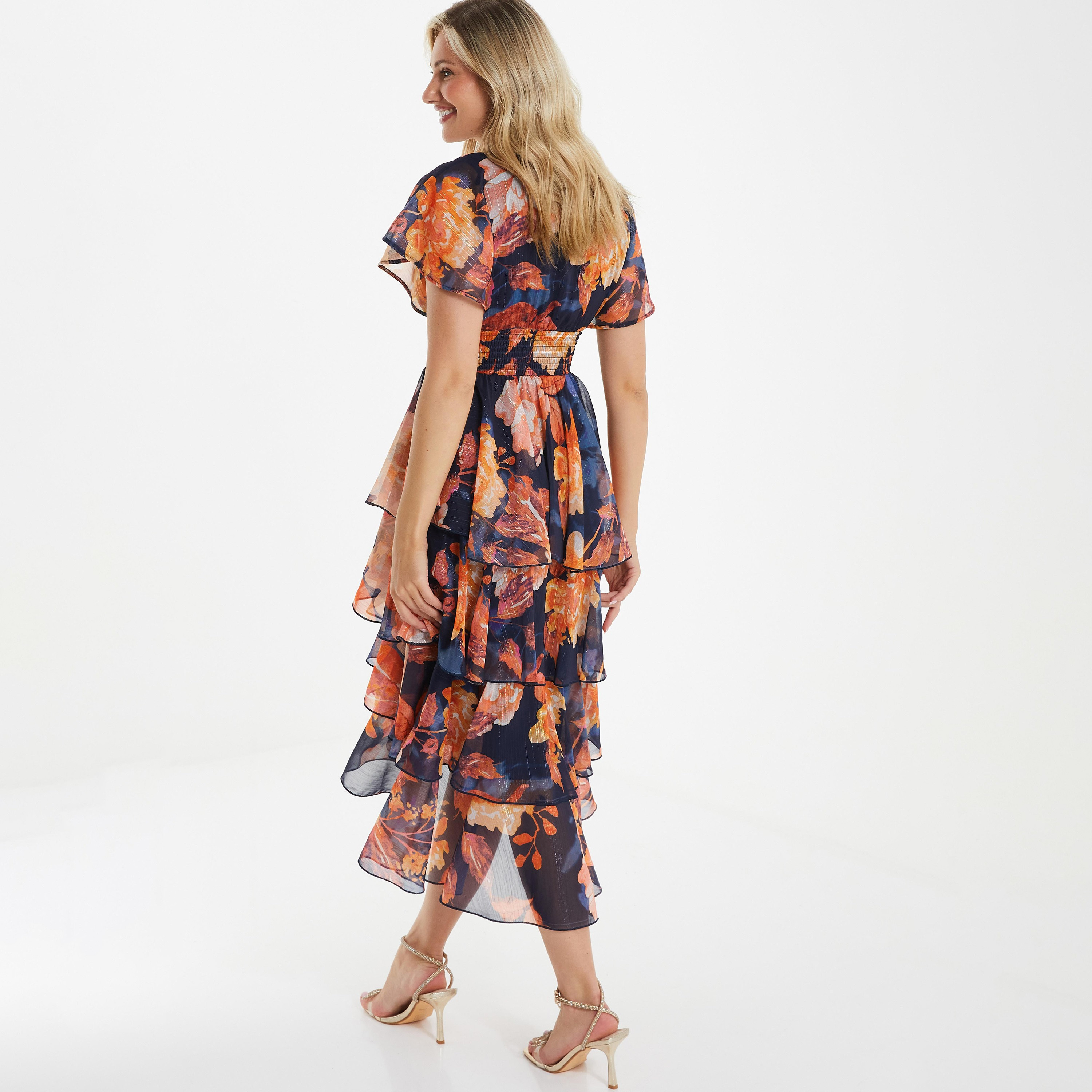Quiz Floral V-Neck Wrap Midi Dress-women-clothing-dresses-image-4