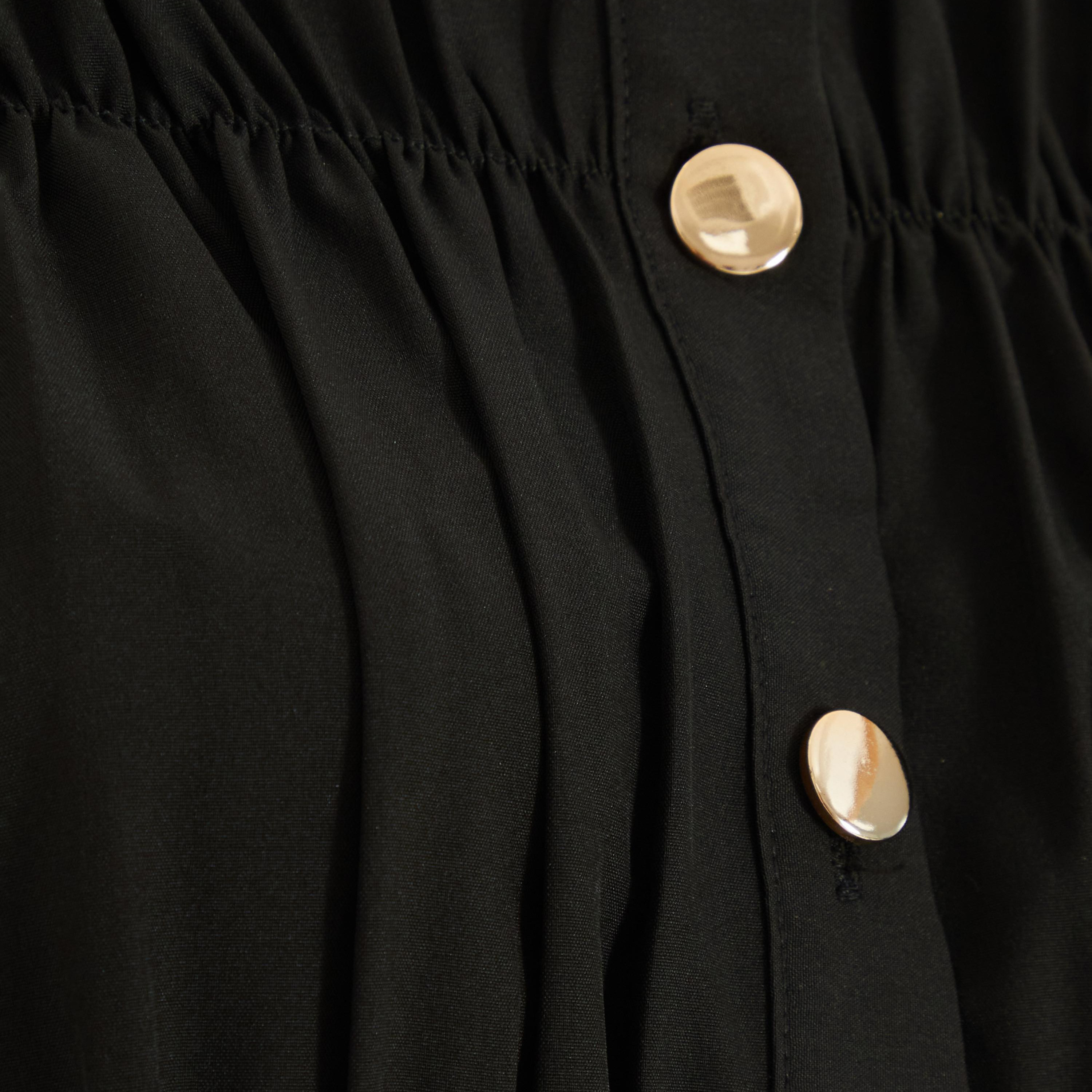 بلوزة بأكمام ماندارين مكشكشة مزين بكشكشة من كويز-women-clothing-shirtsandblouses-blouses-image-3