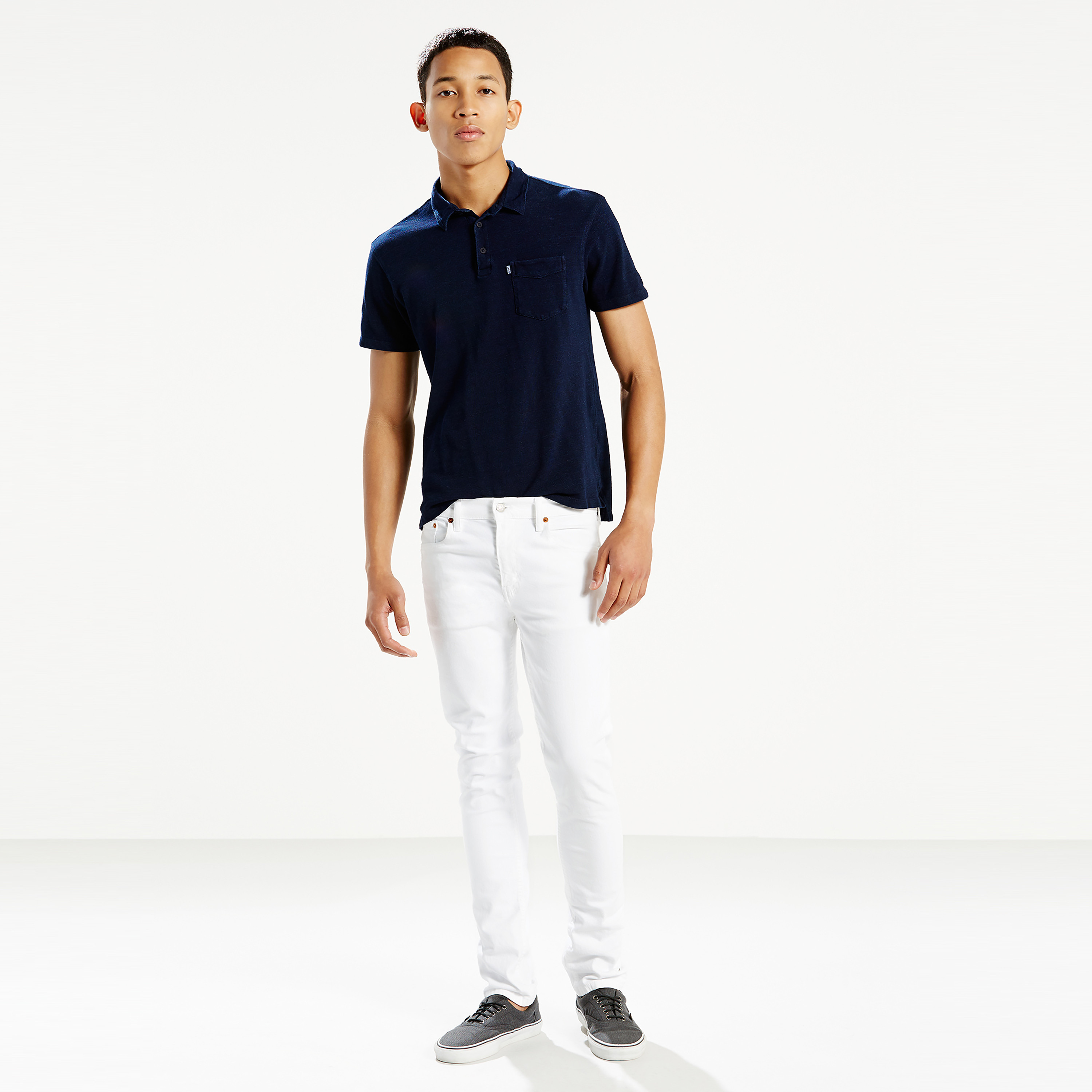 Levi's White Slim Fit Low-Rise Jeans-men-clothing-bottoms-jeans-image-4