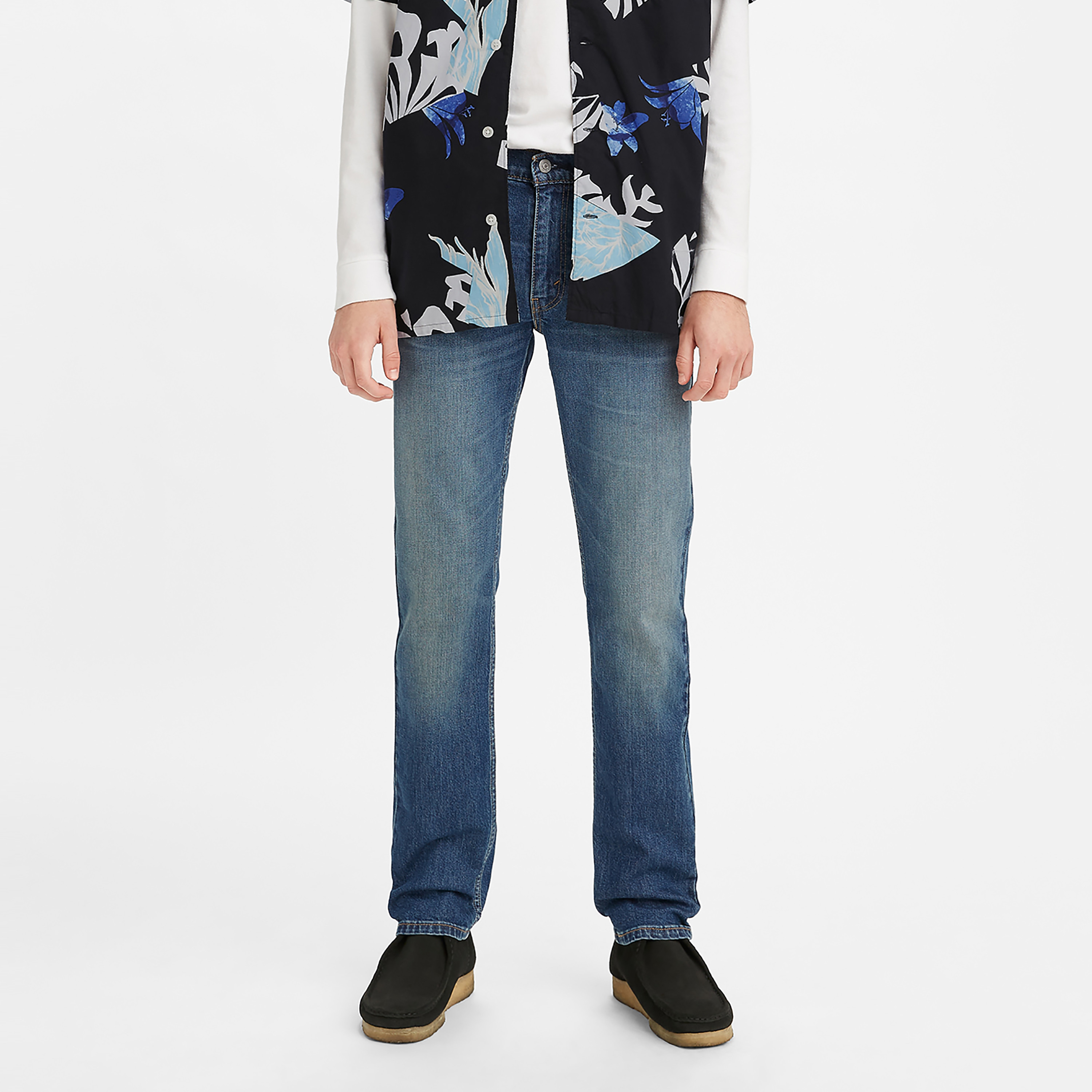 Levis 511 Blue Slim Fit Mid-Rise Button Closure Jeans-men-clothing-bottoms-jeans-image-1