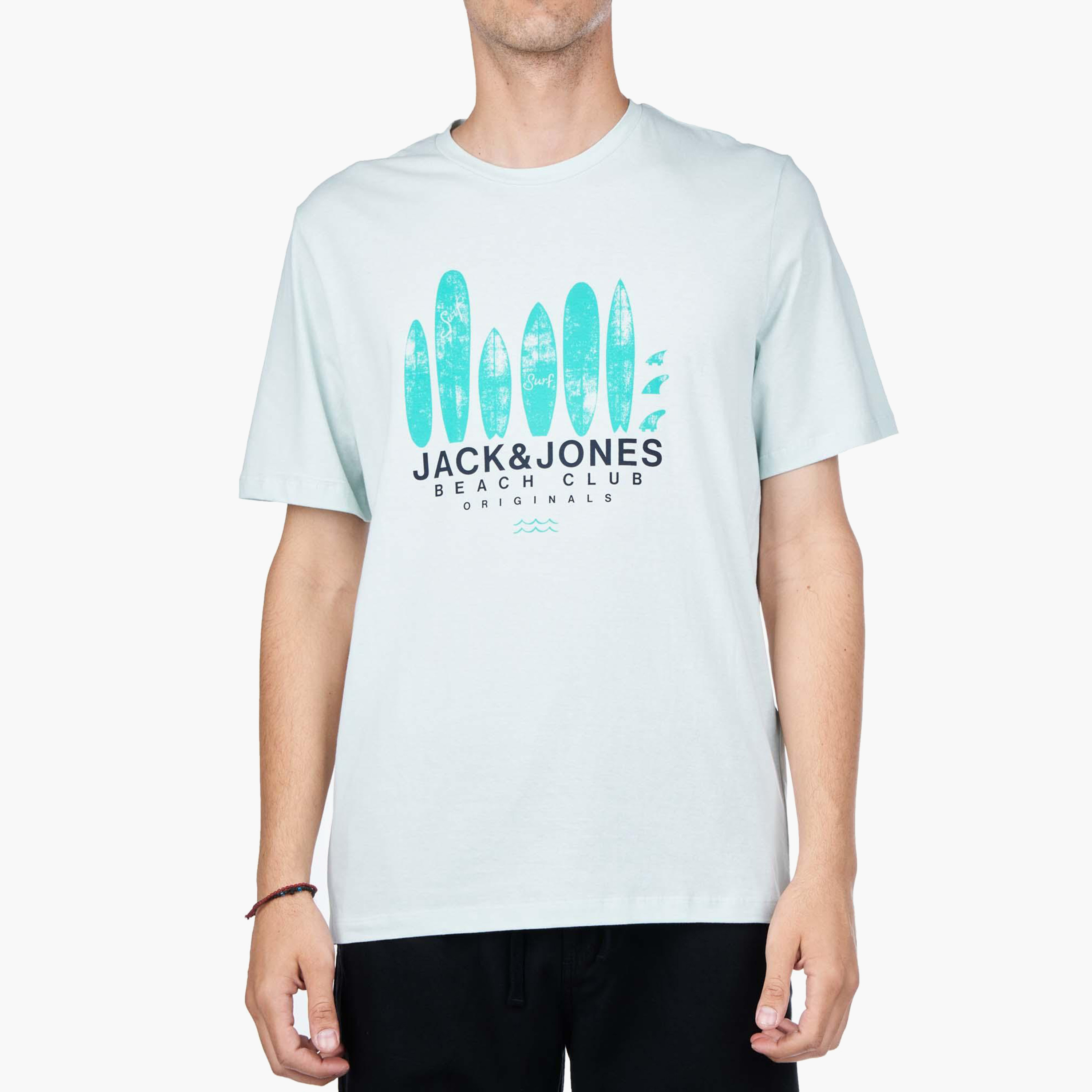 تي شرت برقبة مستديرة واكمام قصيرة بطبعة لوجو جاك اند جانز-men-clothing-tshirtsandpolos-tshirts-image-1