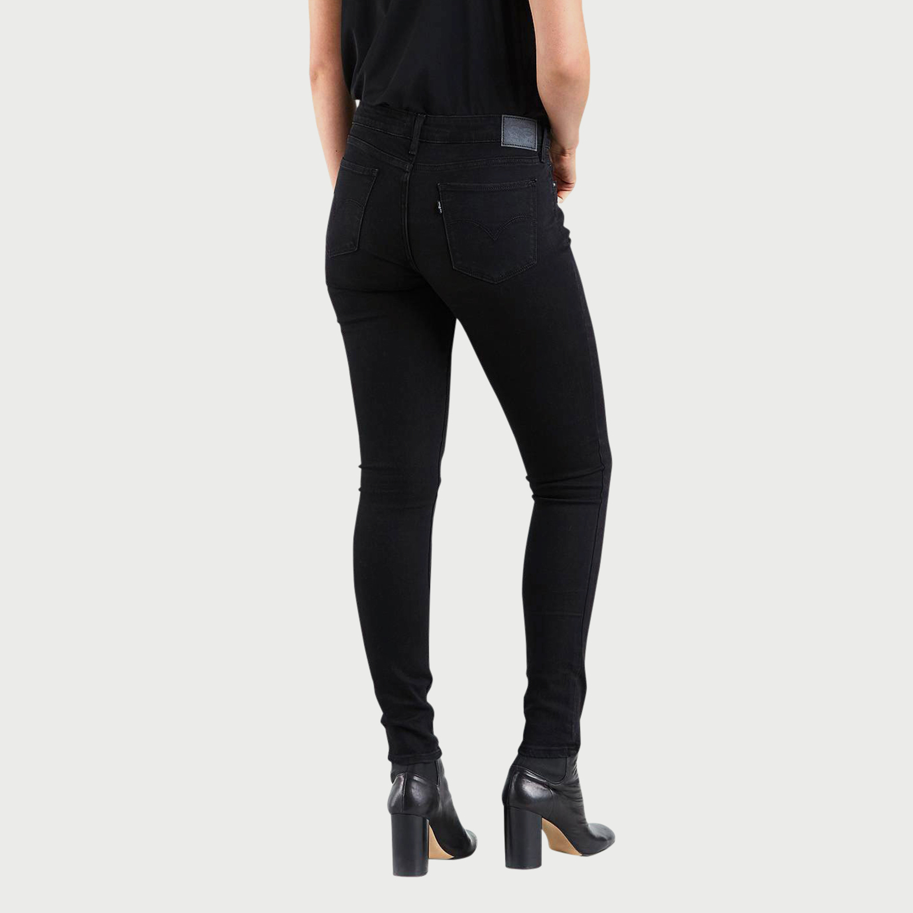 بنطلون جينز بقصة ضيقة سكيني 711 مع إغلاق زر من ليفايز بلون أسود-women-clothing-bottoms-jeans-image-3