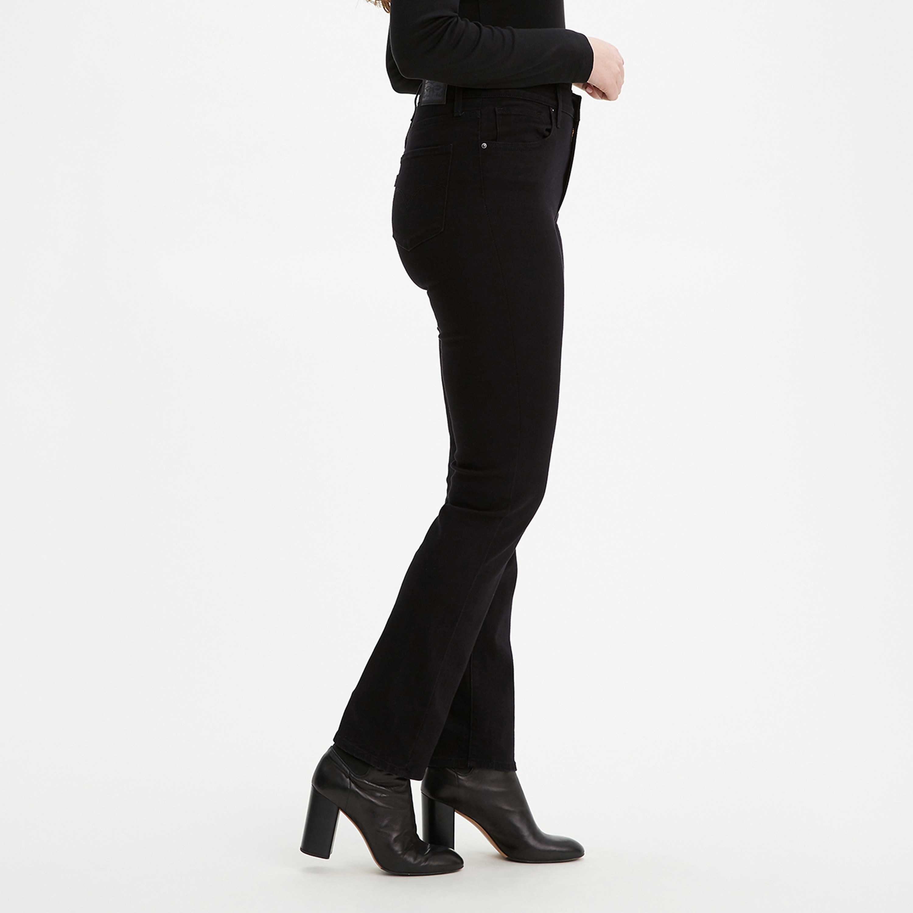 Levi's Black Straight Fit High-Rise Jeans-women-clothing-bottoms-jeans-image-2