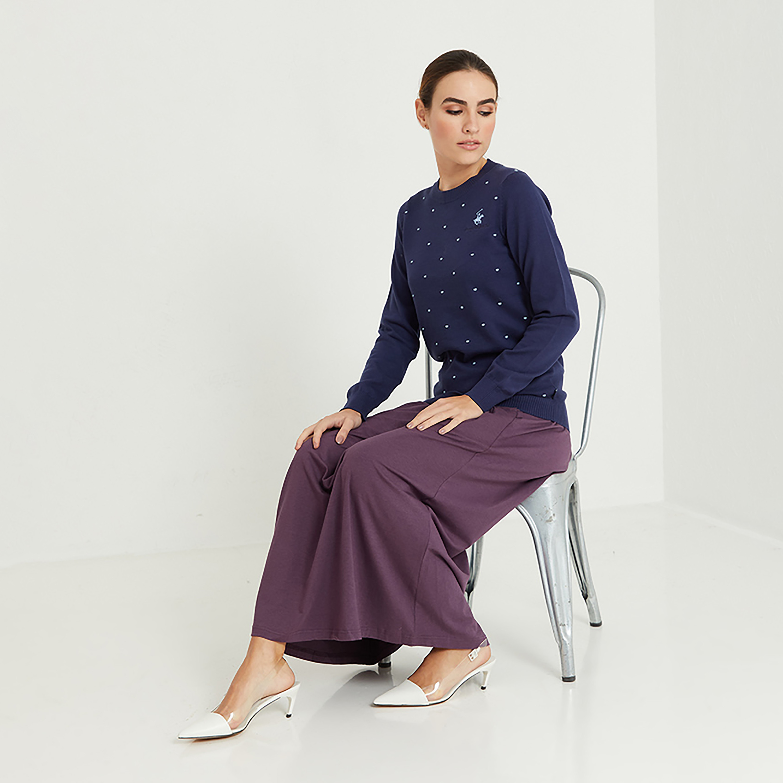  تنورة ماكسي سادة عالية الارتفاع من بيفرلي هيلز بولو كلوب-women-clothing-bottoms-skirts-image-2