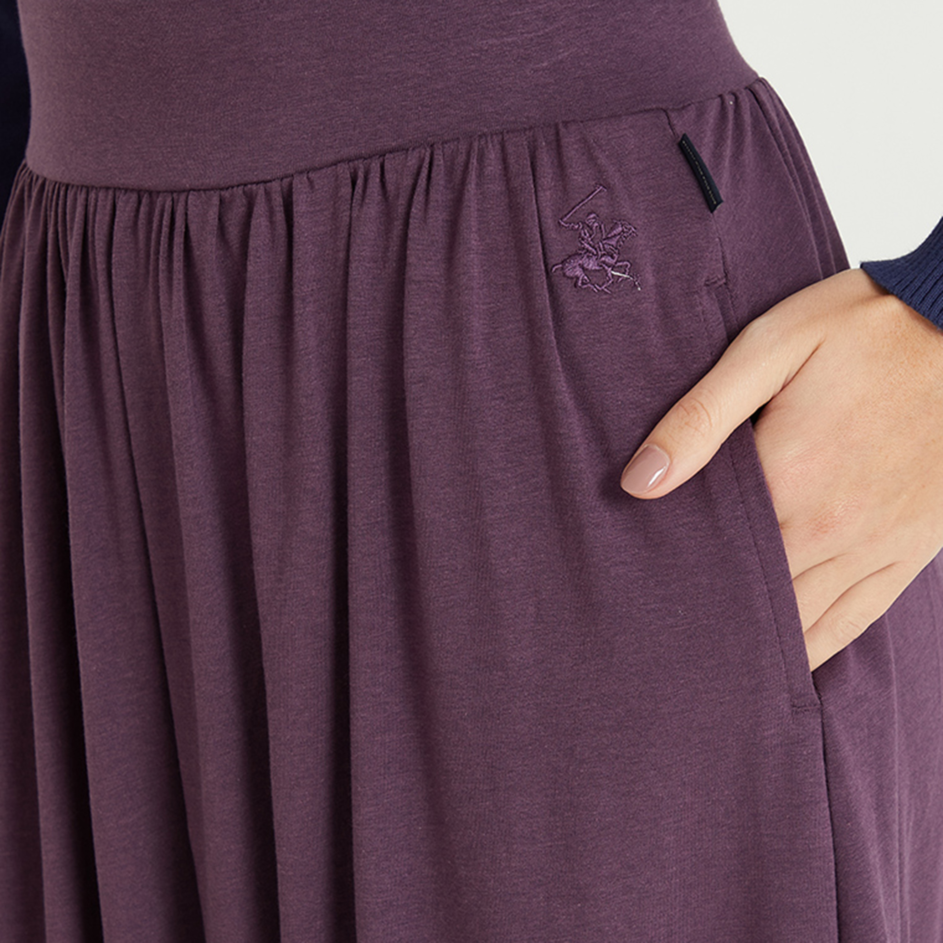 Beverly Hills Polo Club Plain High-Rise Maxi Skirt-women-clothing-bottoms-skirts-image-3