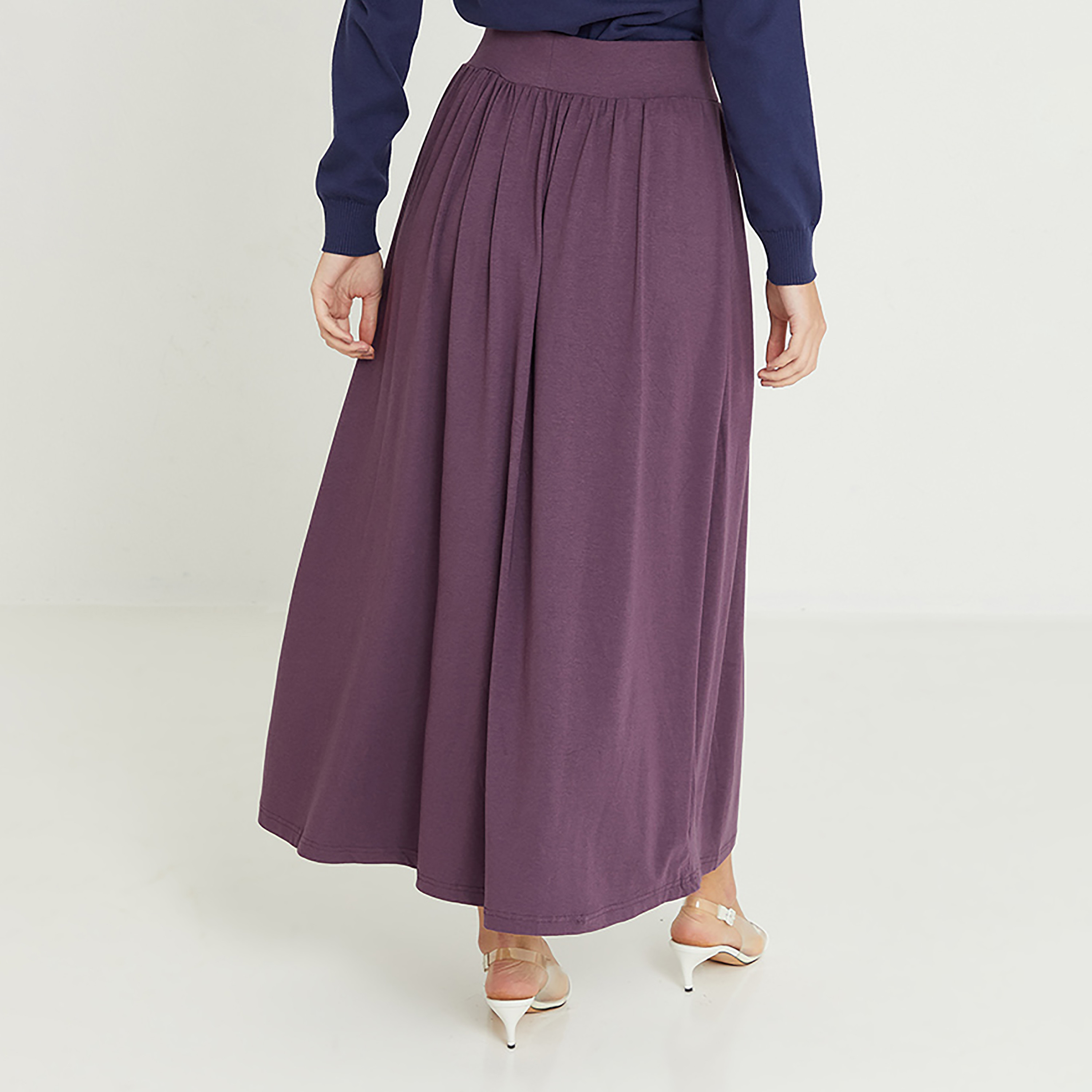  تنورة ماكسي سادة عالية الارتفاع من بيفرلي هيلز بولو كلوب-women-clothing-bottoms-skirts-image-4