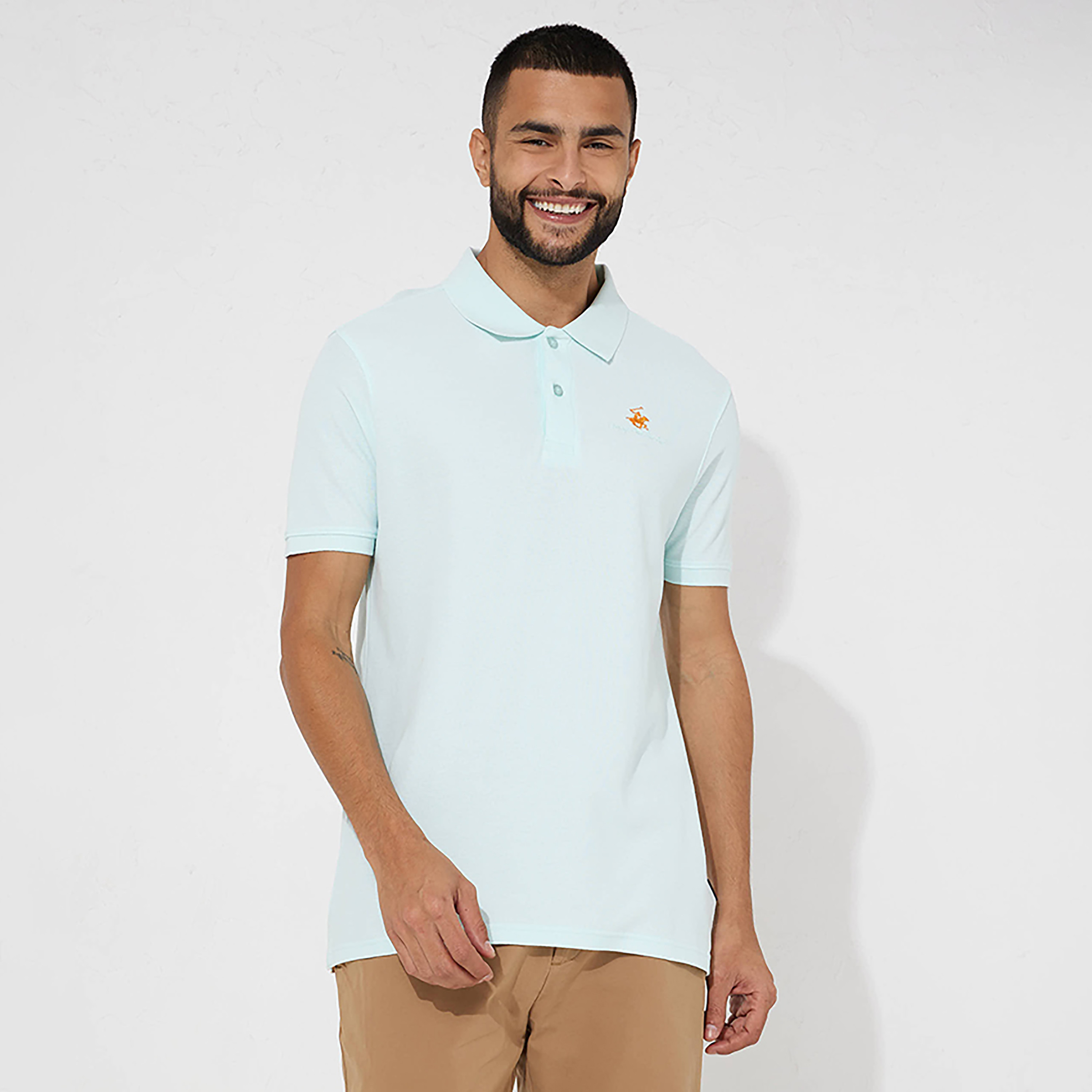 بيفرلي هيلز بولو كلوب-  قميص بولو رجالي سادة بأكمام قصيرة وياقة-men-clothing-tshirtsandpolos-polos-image-1