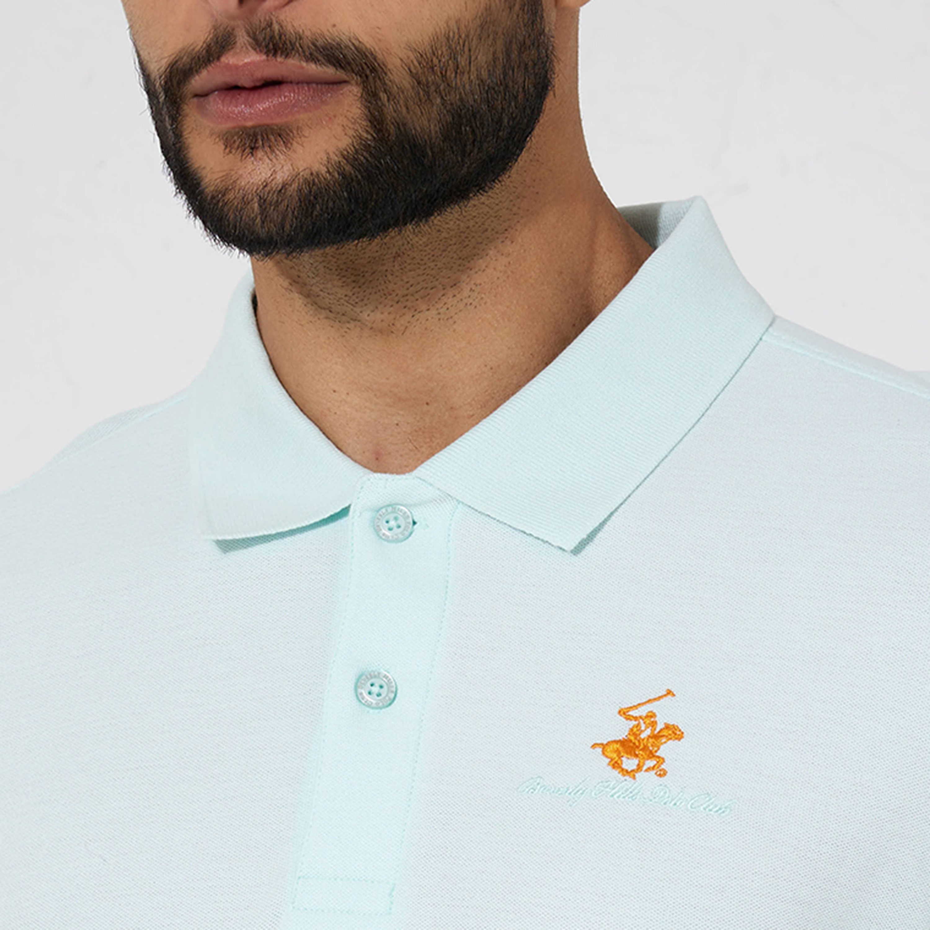 بيفرلي هيلز بولو كلوب-  قميص بولو رجالي سادة بأكمام قصيرة وياقة-men-clothing-tshirtsandpolos-polos-image-3