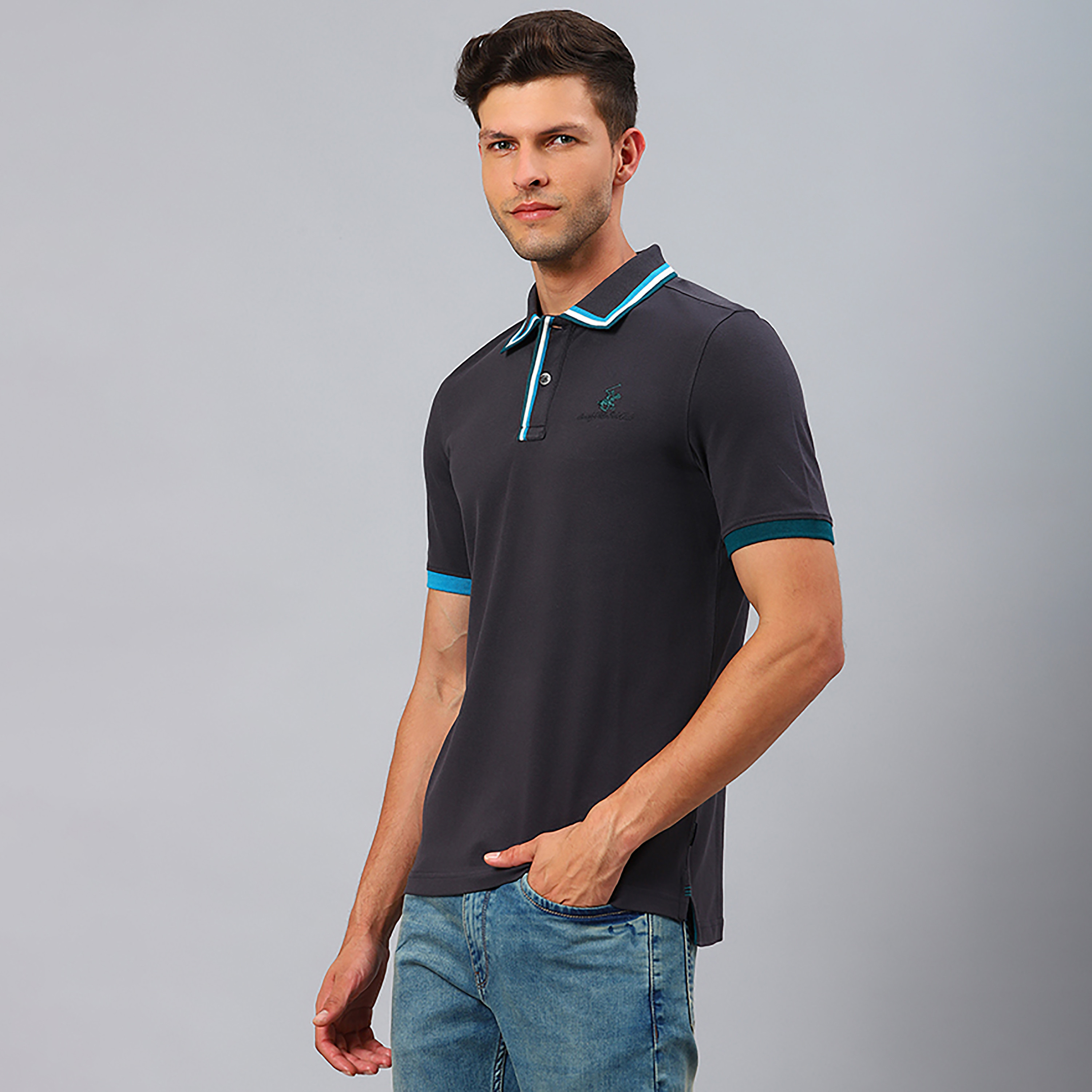  تي شيرت بولو من بيفرلي هيلز بولو كلوب بأكمام قصيرة سادة-men-clothing-tshirtsandpolos-polos-image-3