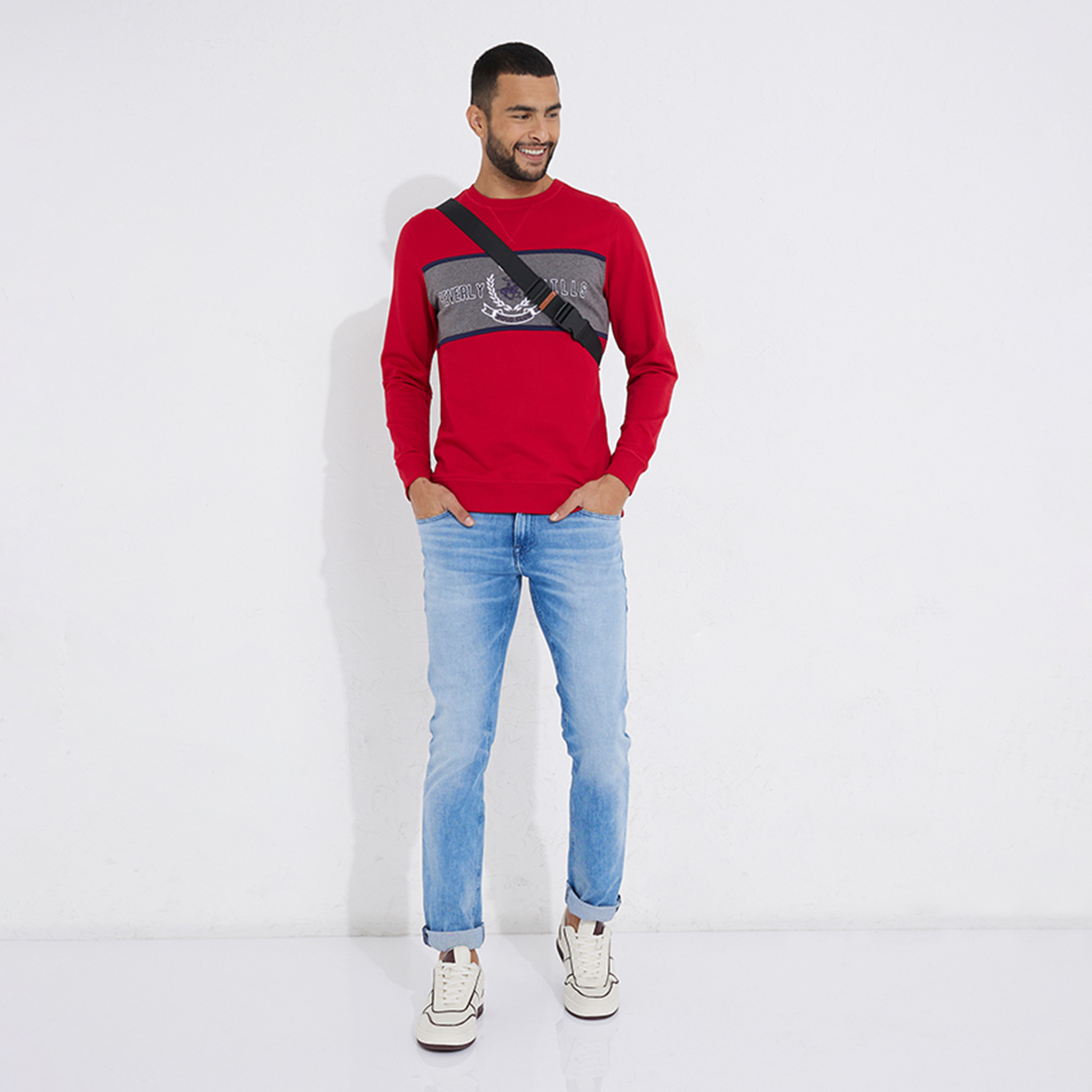 Beverly Hills Polo Club Embroidered Logo Crew Neck Long Sleeves Sweatshirt-men-winterwear-hoodiesandsweatshirts-image-2