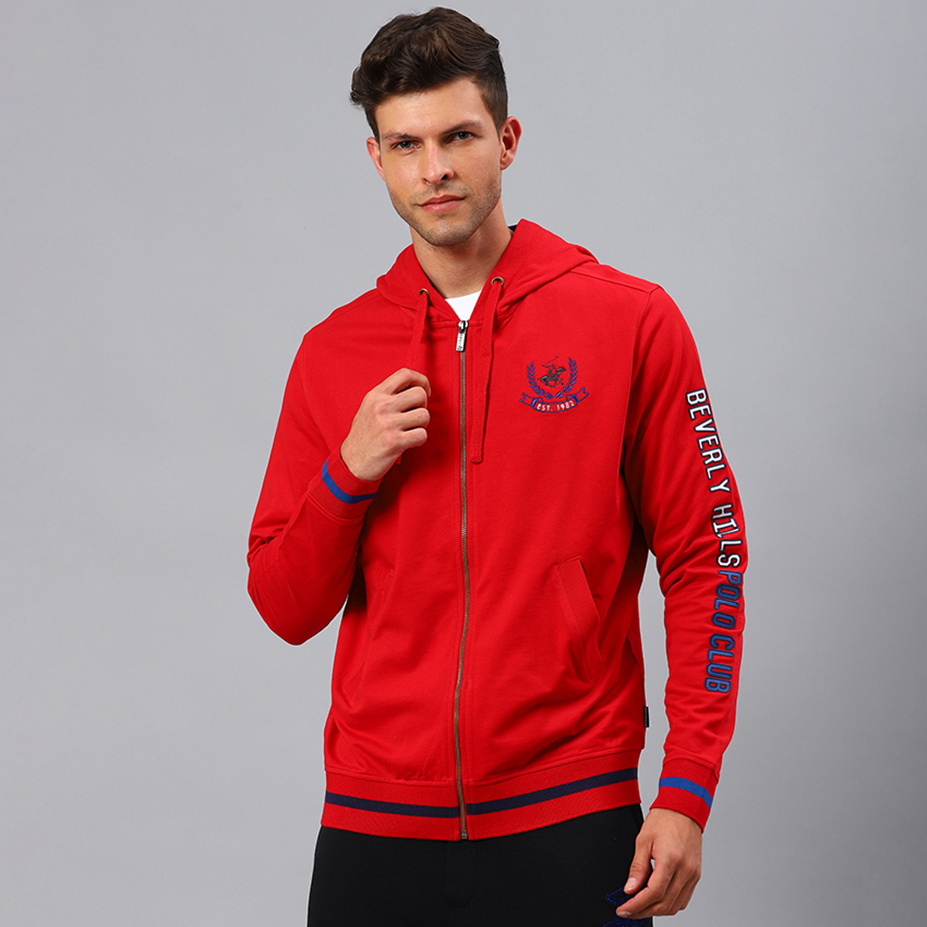 Beverly Hills Polo Club Embroidered Logo Long Sleeves Zip-Through Hoodie-men-winterwear-hoodiesandsweatshirts-image-1