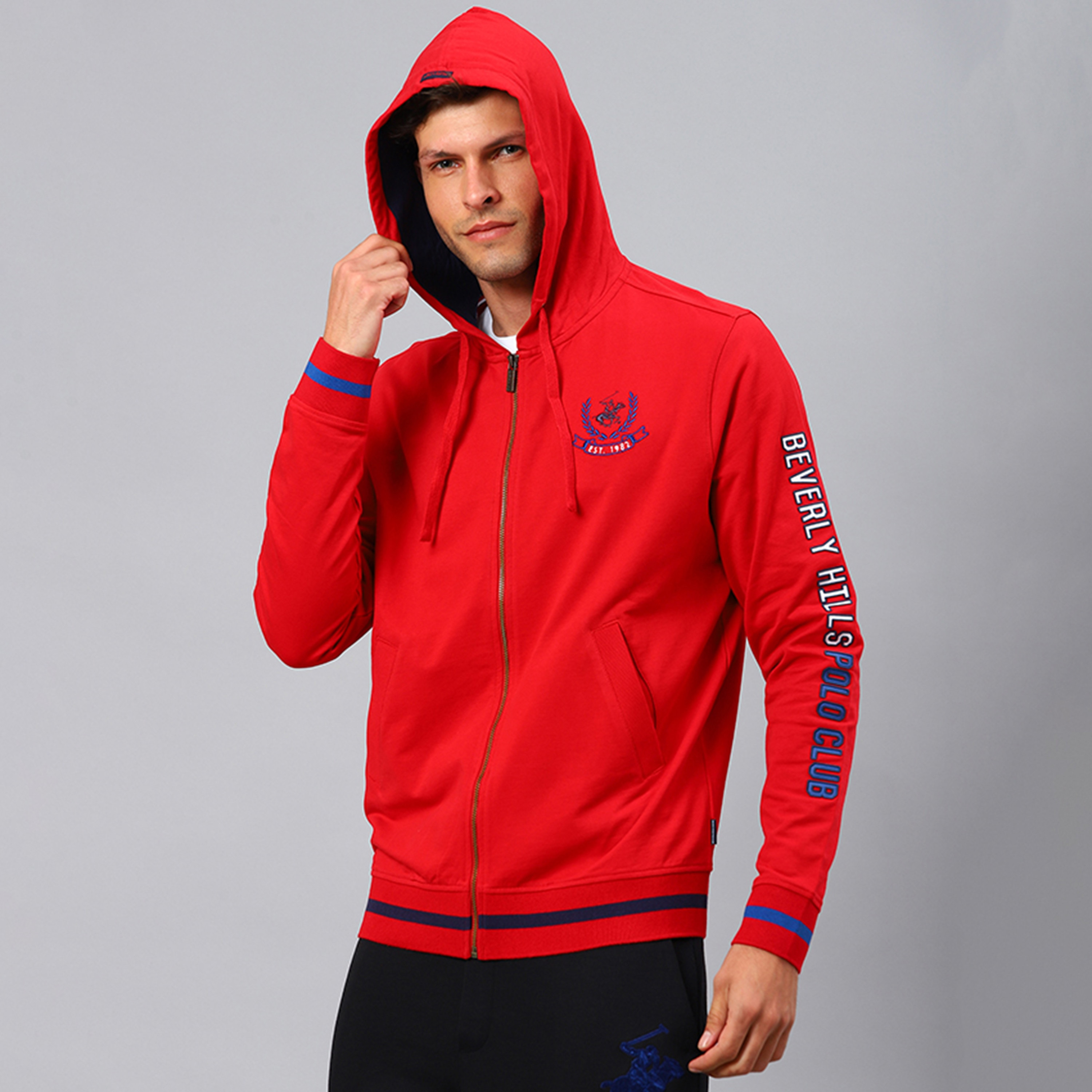 هودي بسحاب من بولو من بيفرلي هيلز بولو كلوب بأكمام طويلة مع شعار بمطرز-men-winterwear-hoodiesandsweatshirts-image-2