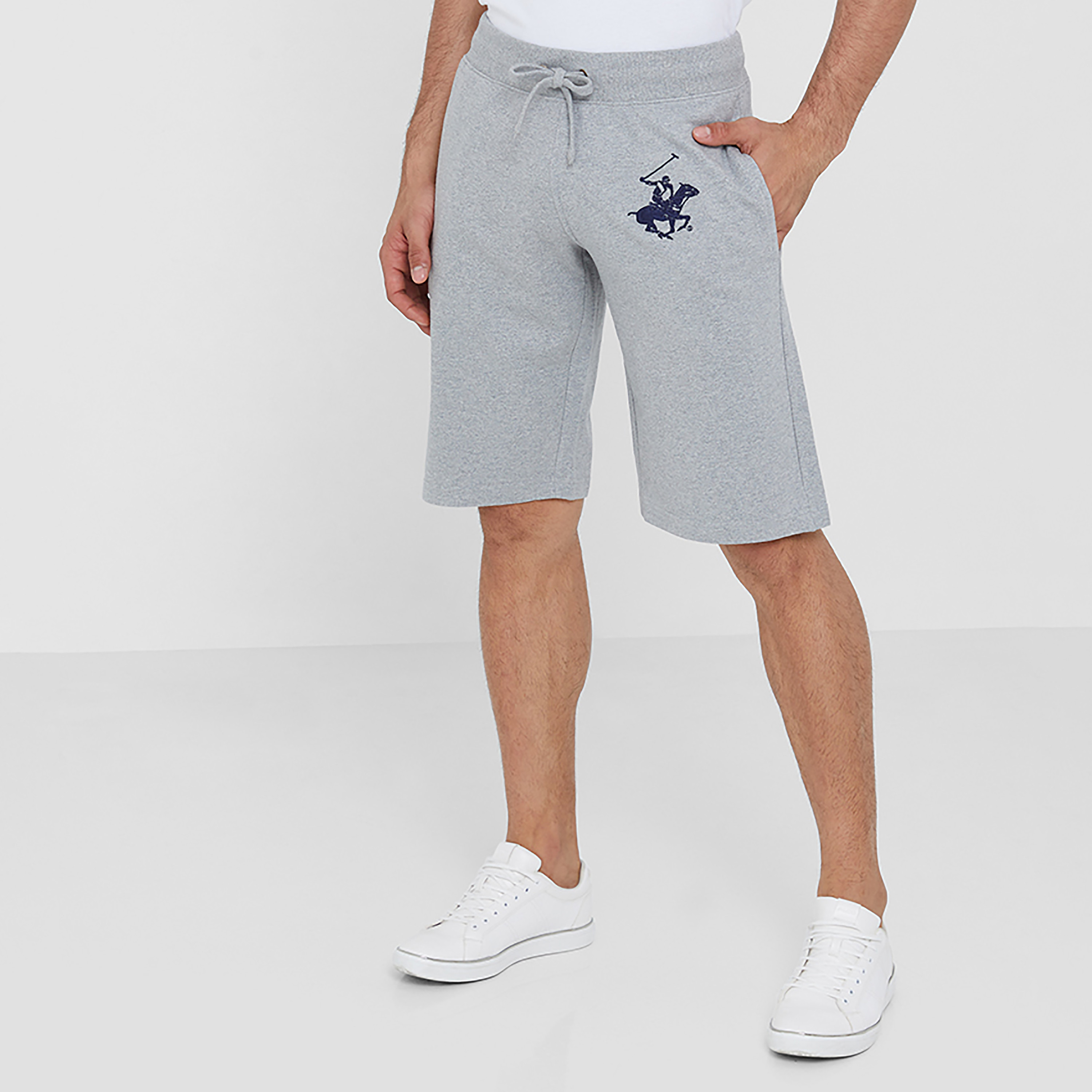 Beverly Hills Polo Club Logo Mid-Rise Drawstring Shorts-men-clothing-bottoms-shorts-image-1
