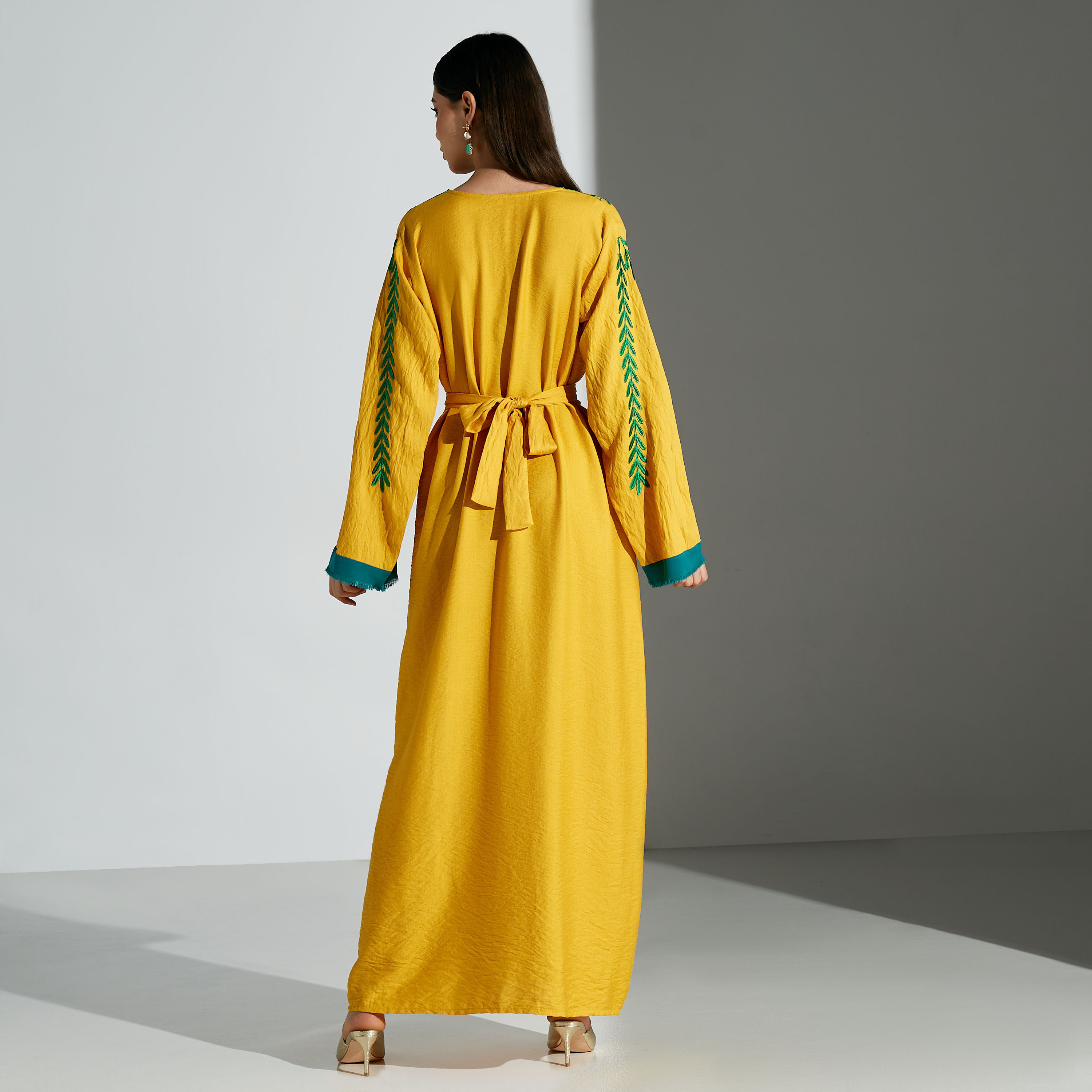 Malikah Embroidered Jalabiya with Belt Tie-Ups -for Mom-women-arabicclothing-jalabiyas-image-5