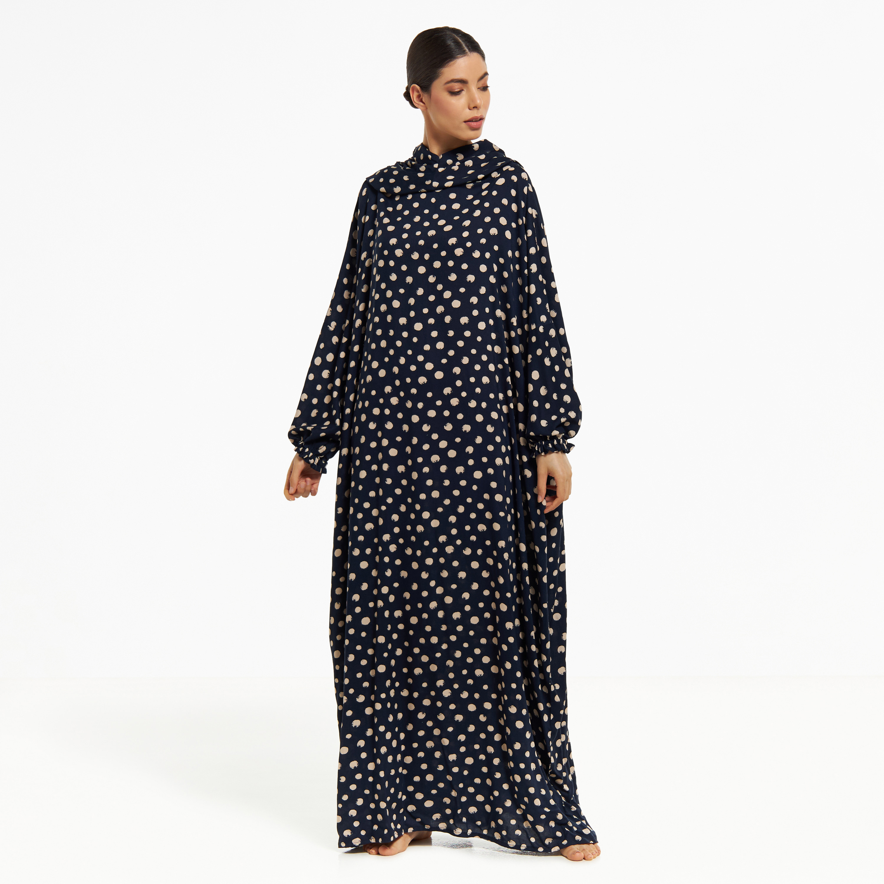 Malikah All-Over Print Prayer Dress with Hijab -women-arabicclothing-abayas-image-2