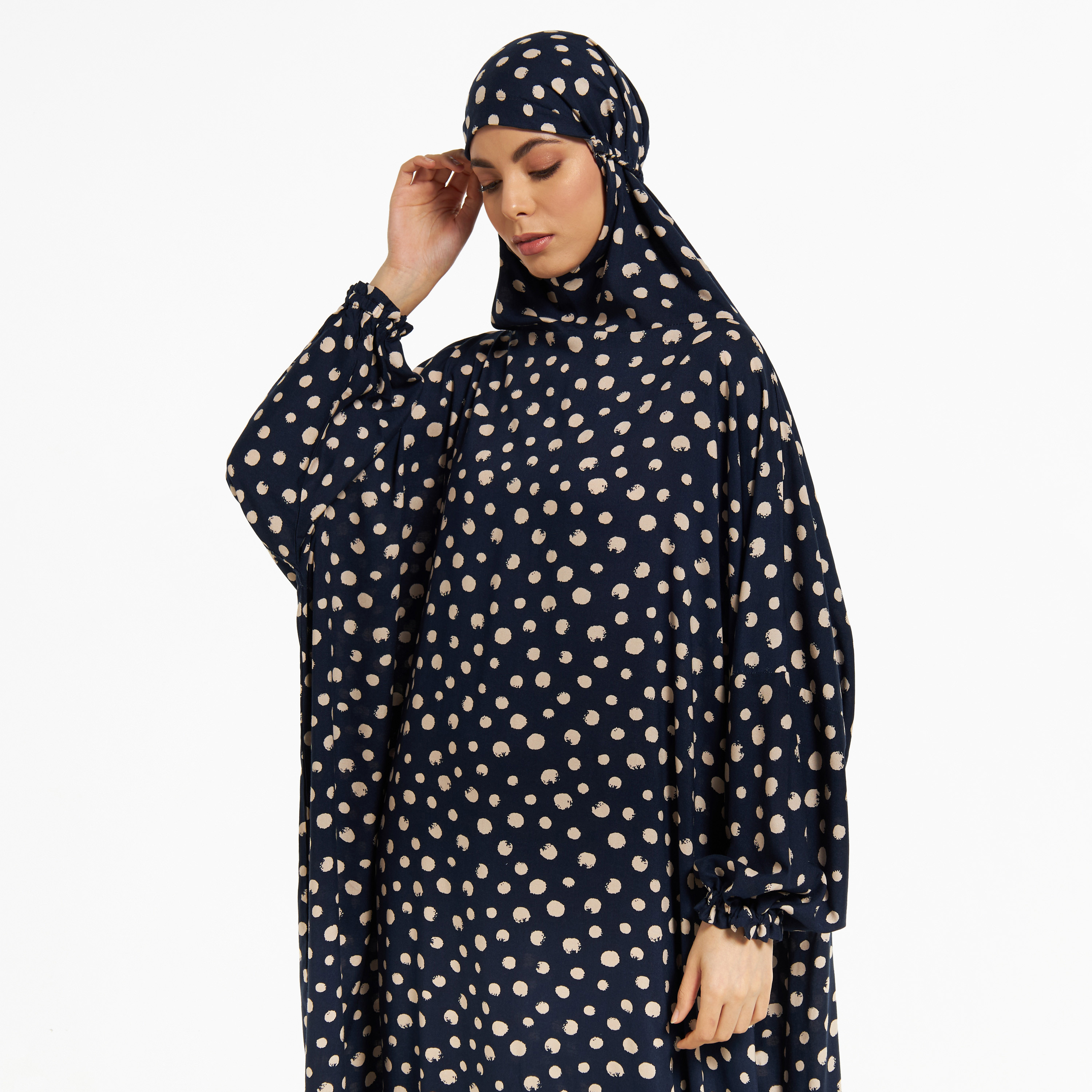 فستان صلاة بطبعات مع حجاب من ملكة-women-arabicclothing-abayas-image-4