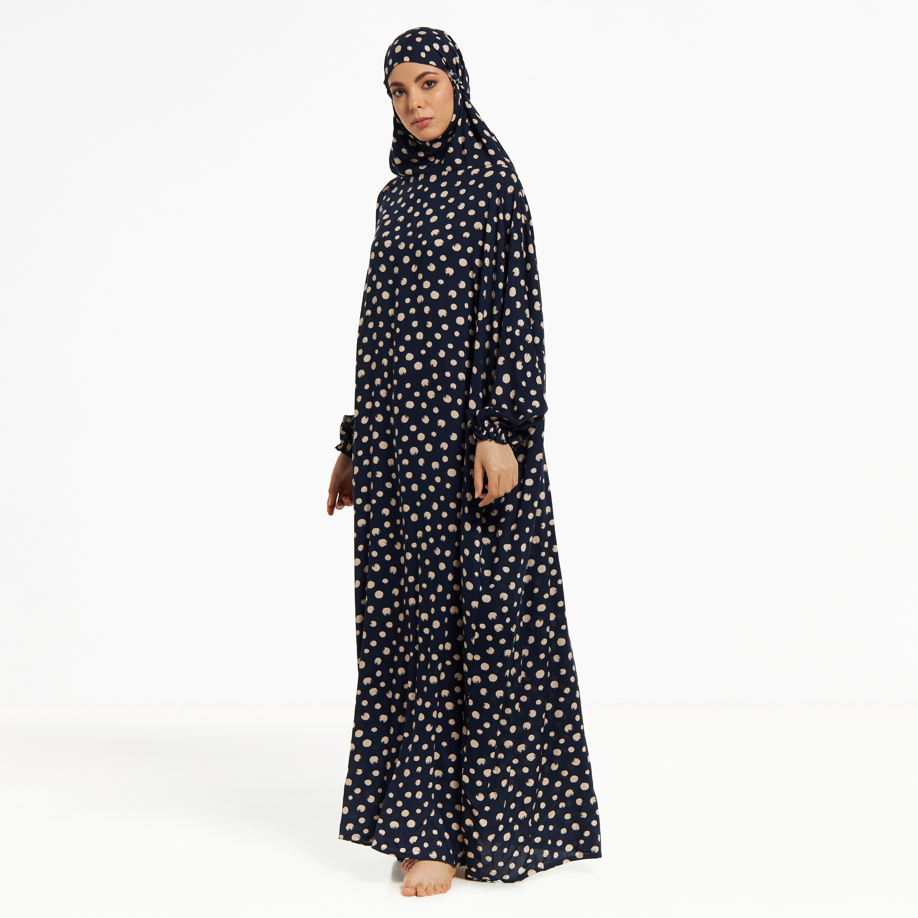 Malikah All-Over Print Prayer Dress with Hijab -women-arabicclothing-abayas-image-5