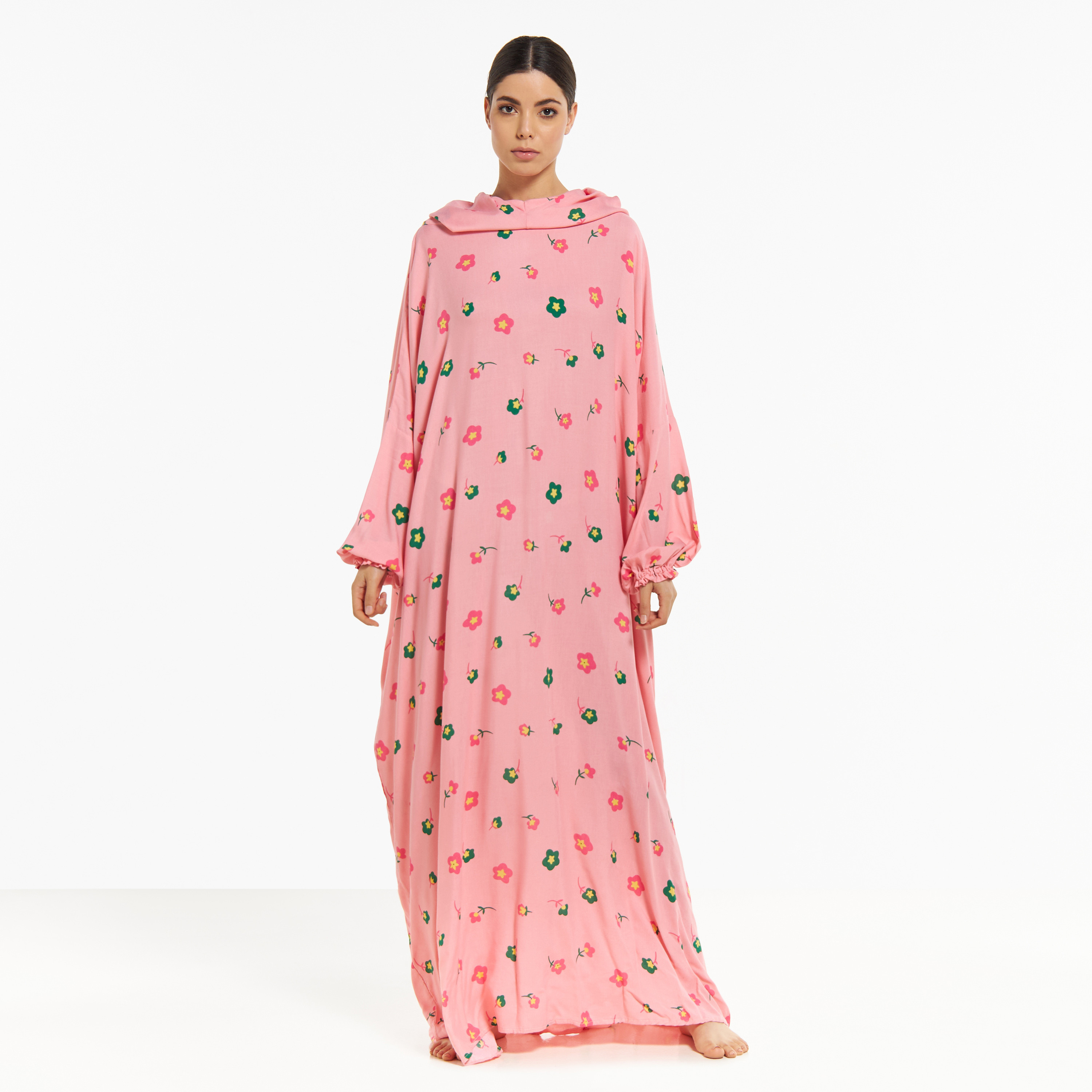 Malikah All-Over Floral Print Prayer Dress with Hijab -women-arabicclothing-abayas-image-2