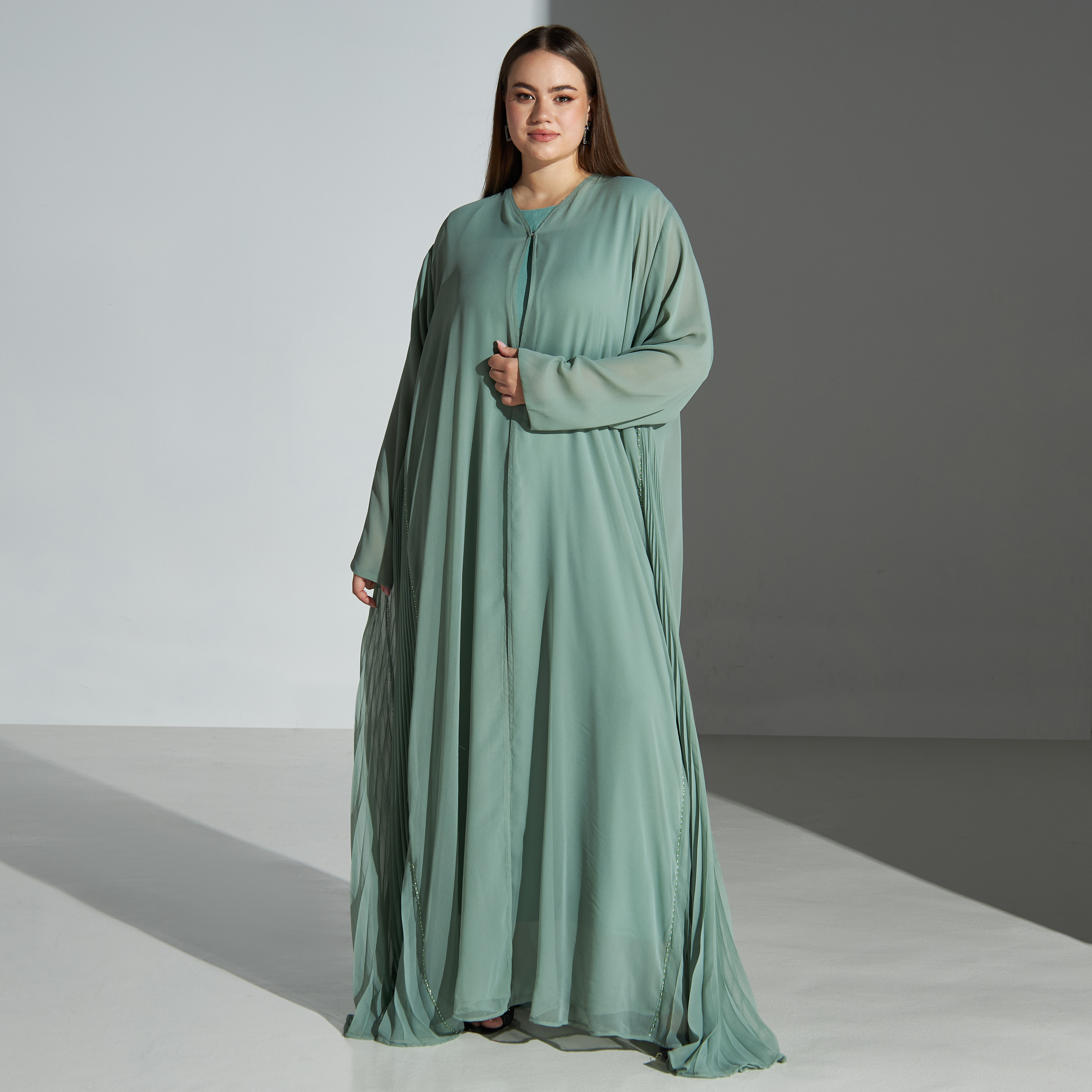عباية مقاس كبير مع حجاب من ماليكة-women-arabicclothing-abayas-image-1