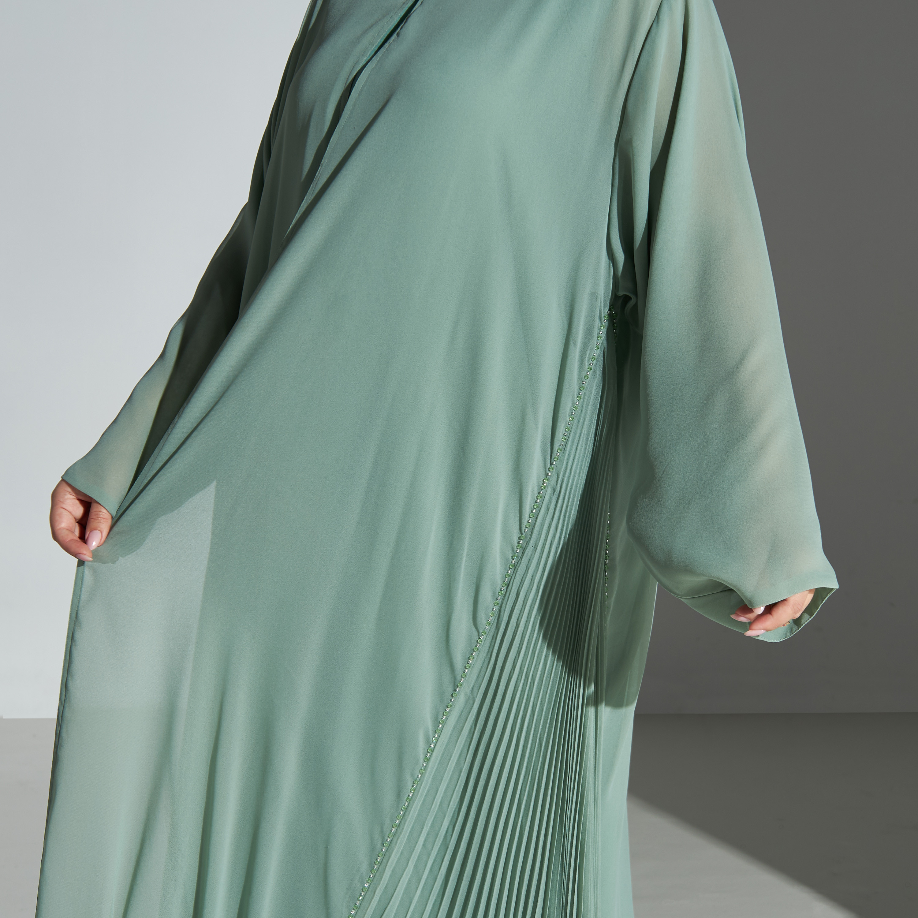 Malikah Plus Size Panelled Abaya with Hijab-women-arabicclothing-abayas-image-3