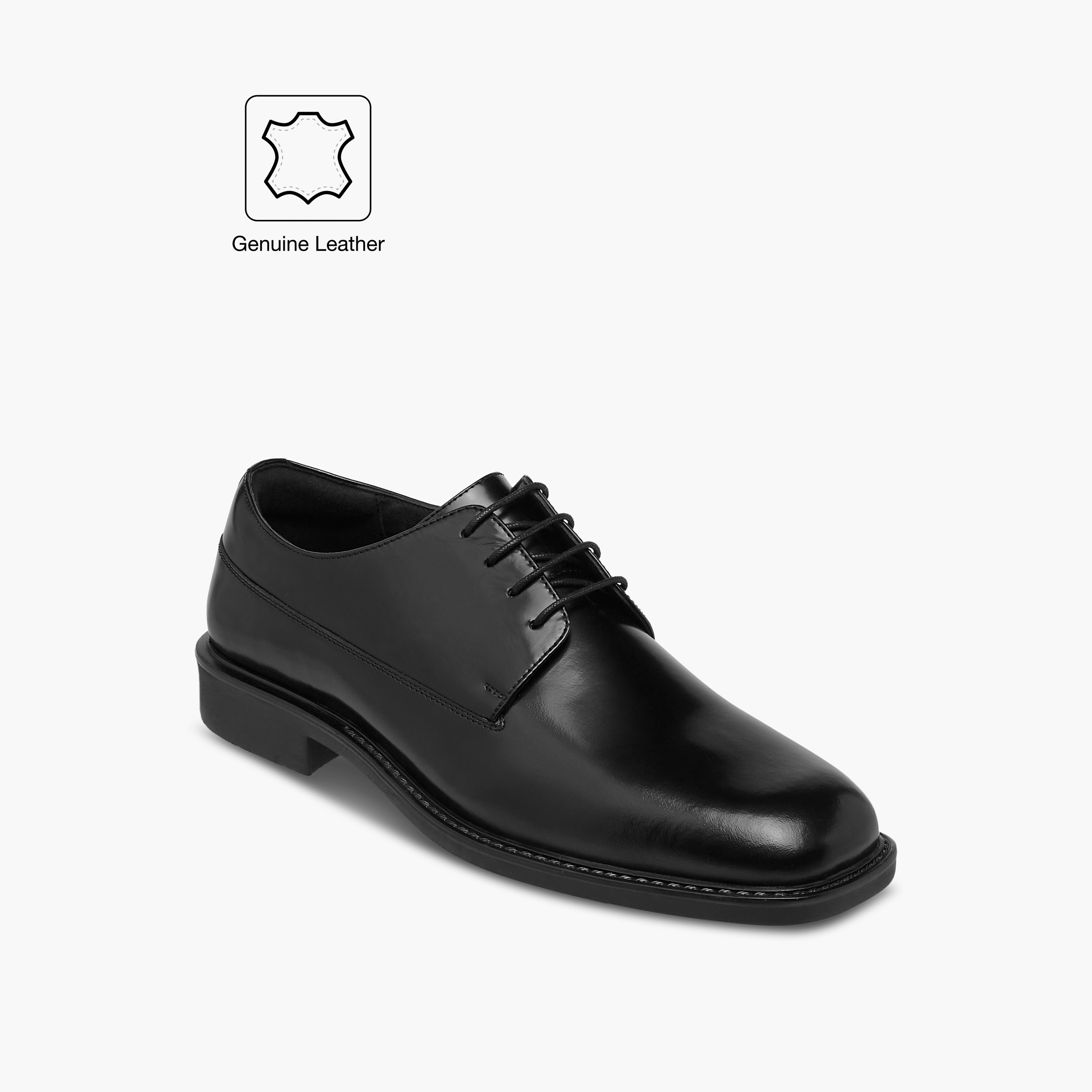 Duchini Men's Leather Solid Lace-Up Derby Shoes-men-shoes-formalshoes-image-2