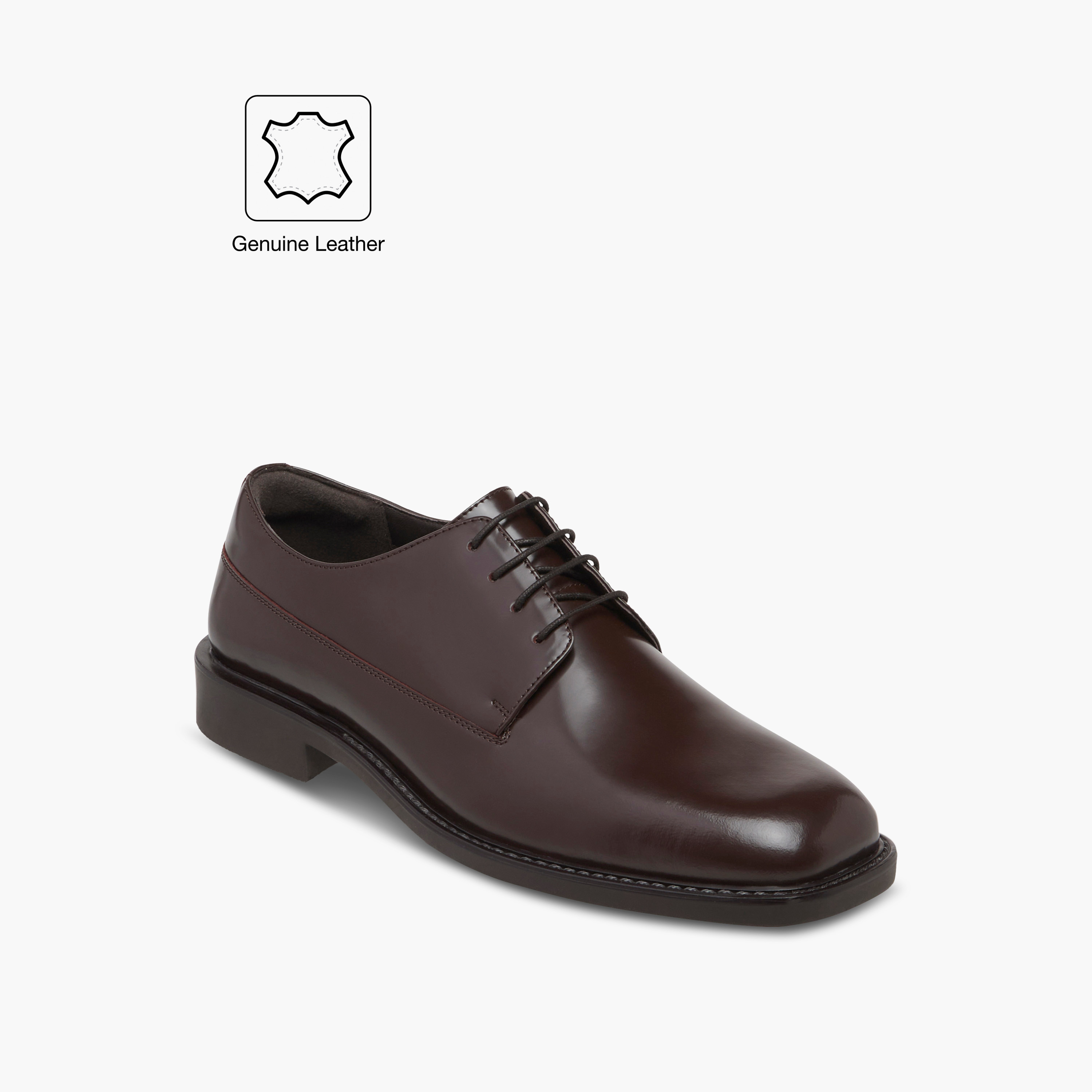 Duchini Men's Leather Solid Lace-Up Derby Shoes-men-shoes-formalshoes-image-2