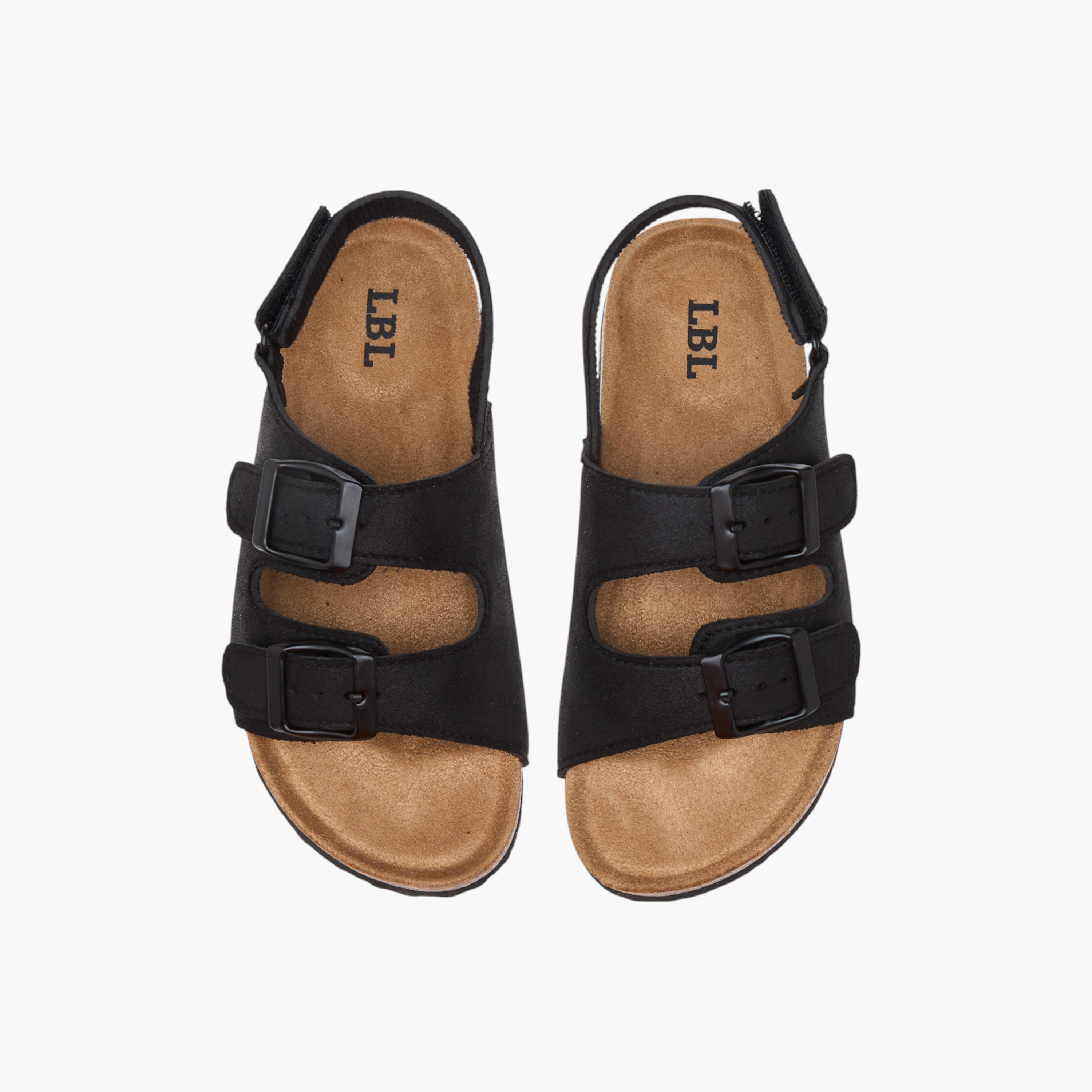صندل بأحزمة وزينة إبزيم وشريط إغلاق لاصق من إل بي إل من شو إكسبريس-boys-shoes-sandals-image-1