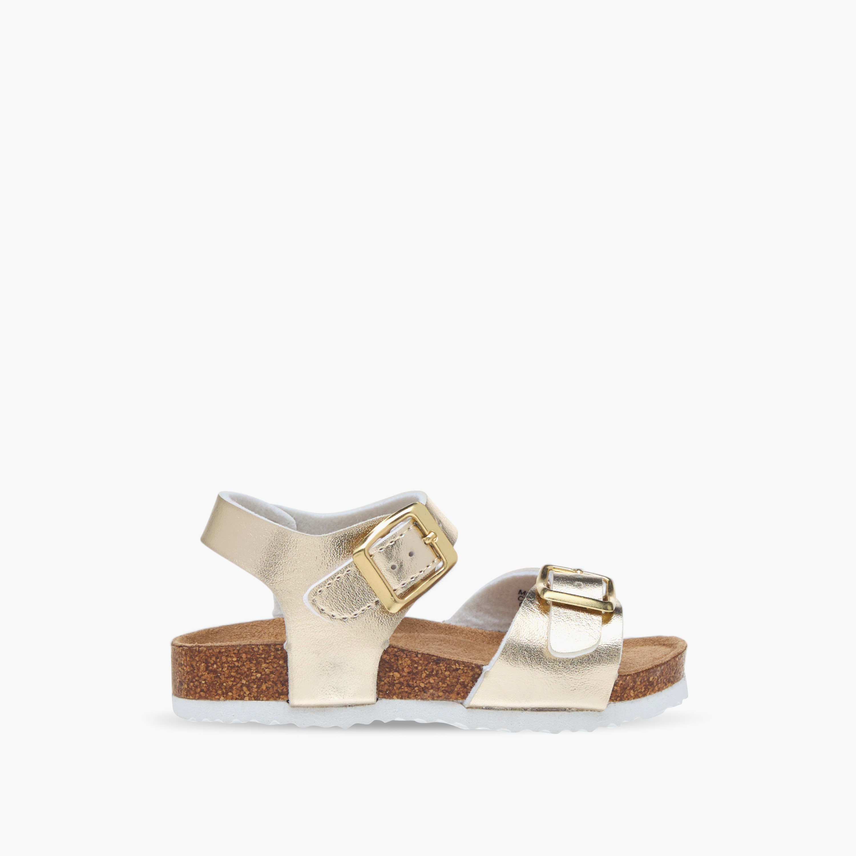 Flora Bella Solid Sandals with Hook and Loop Closure-girls-shoes-sandals-image-2