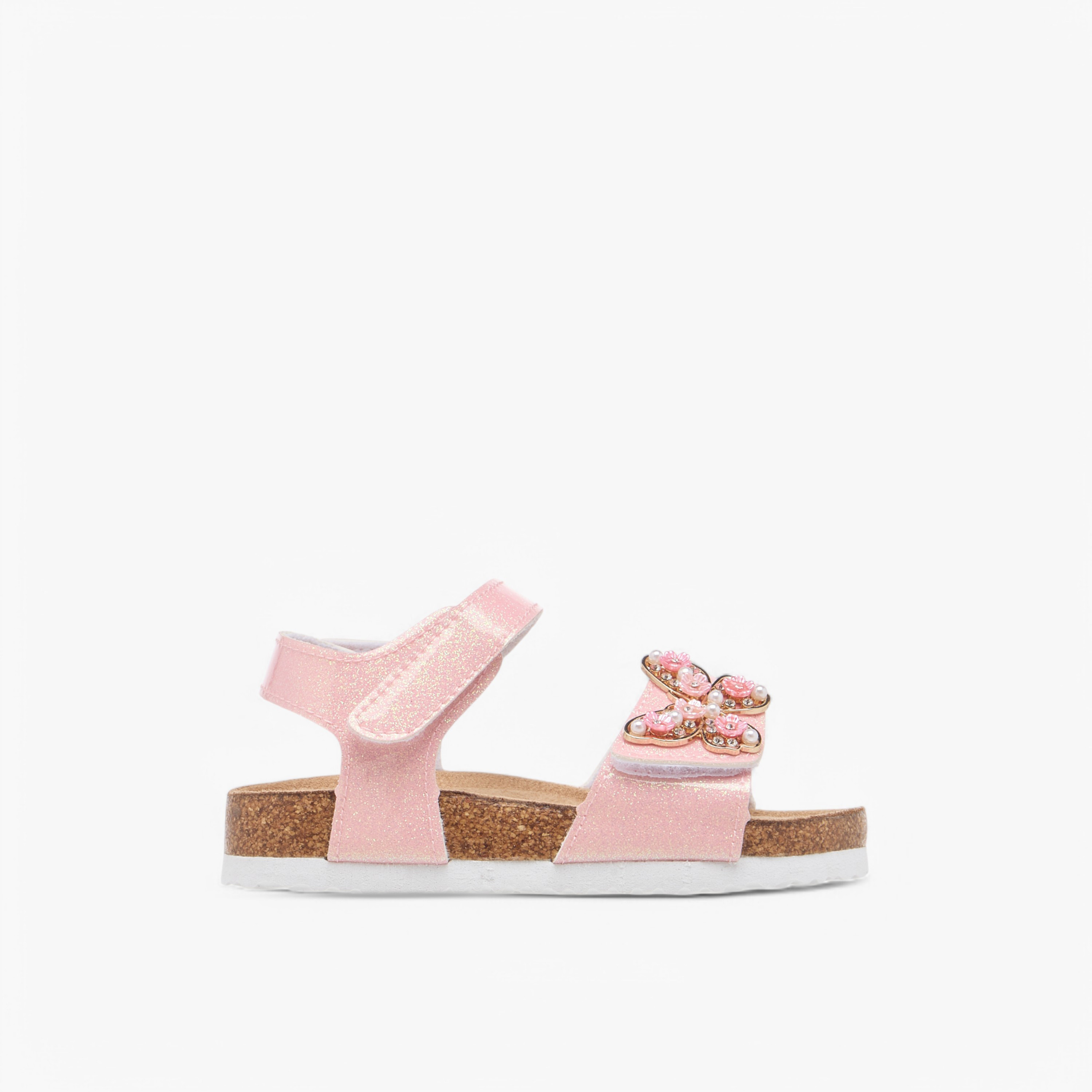 Flora Bella Butterfly Accent Sandals with Hook and Loop Closure-girls-shoes-sandals-image-2