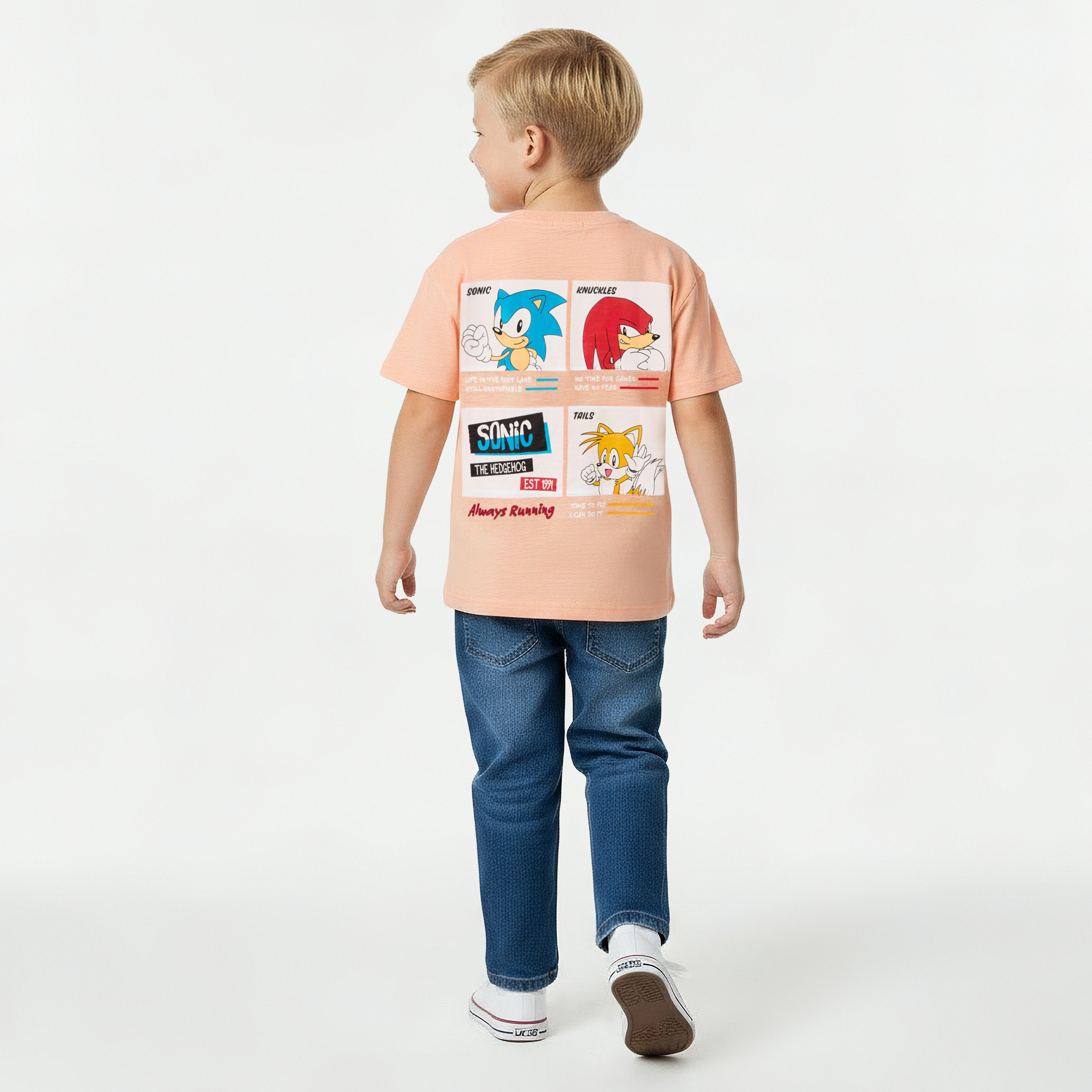 تيشيرت بياقة ضيقة وأكمام قصيرة وطبعات سونيك-boys-clothing-tshirtsandpolos-image-3