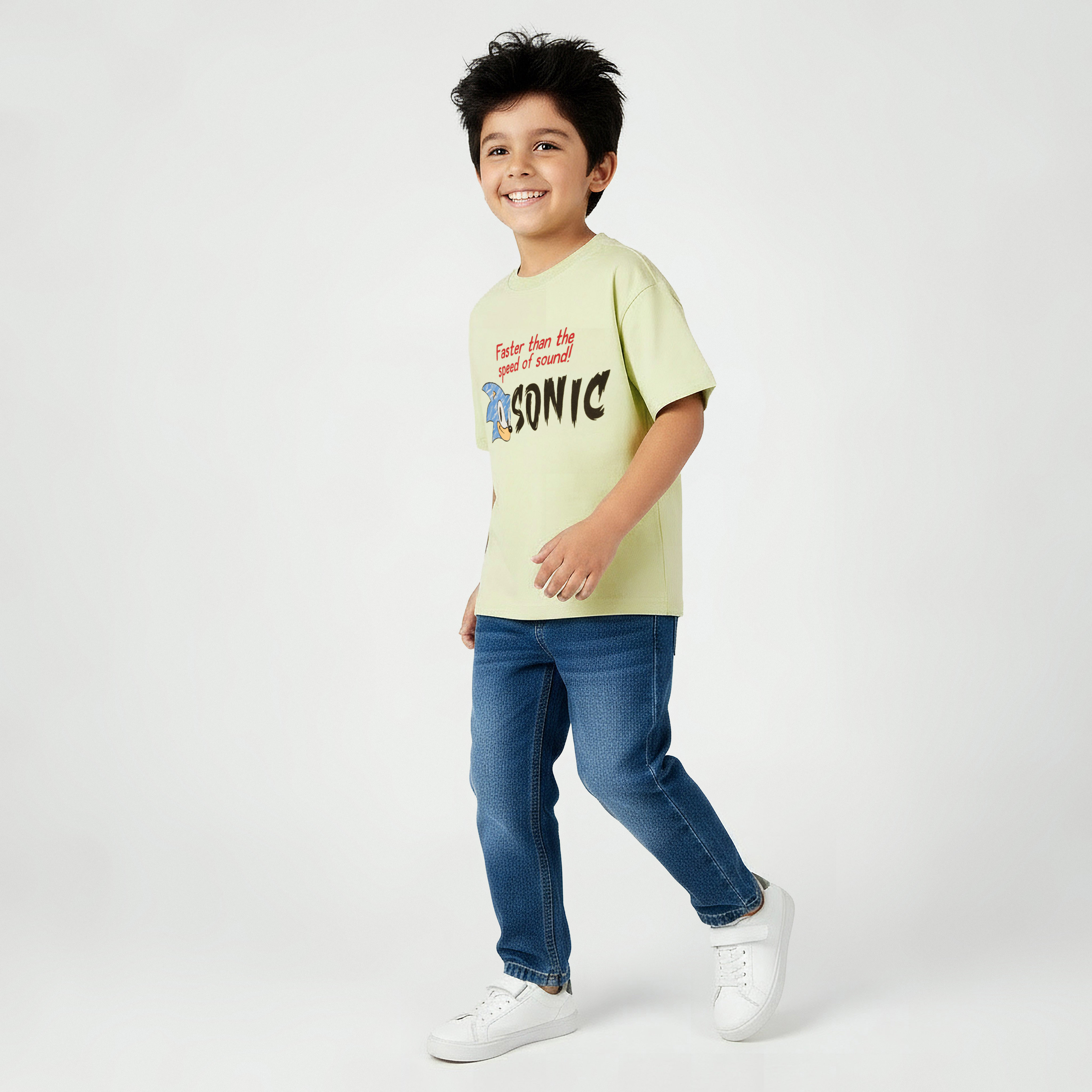 Crew Neck Short Sleeves T-shirt with Sonic the Hedgehog Print-boys-clothing-tshirtsandpolos-image-2