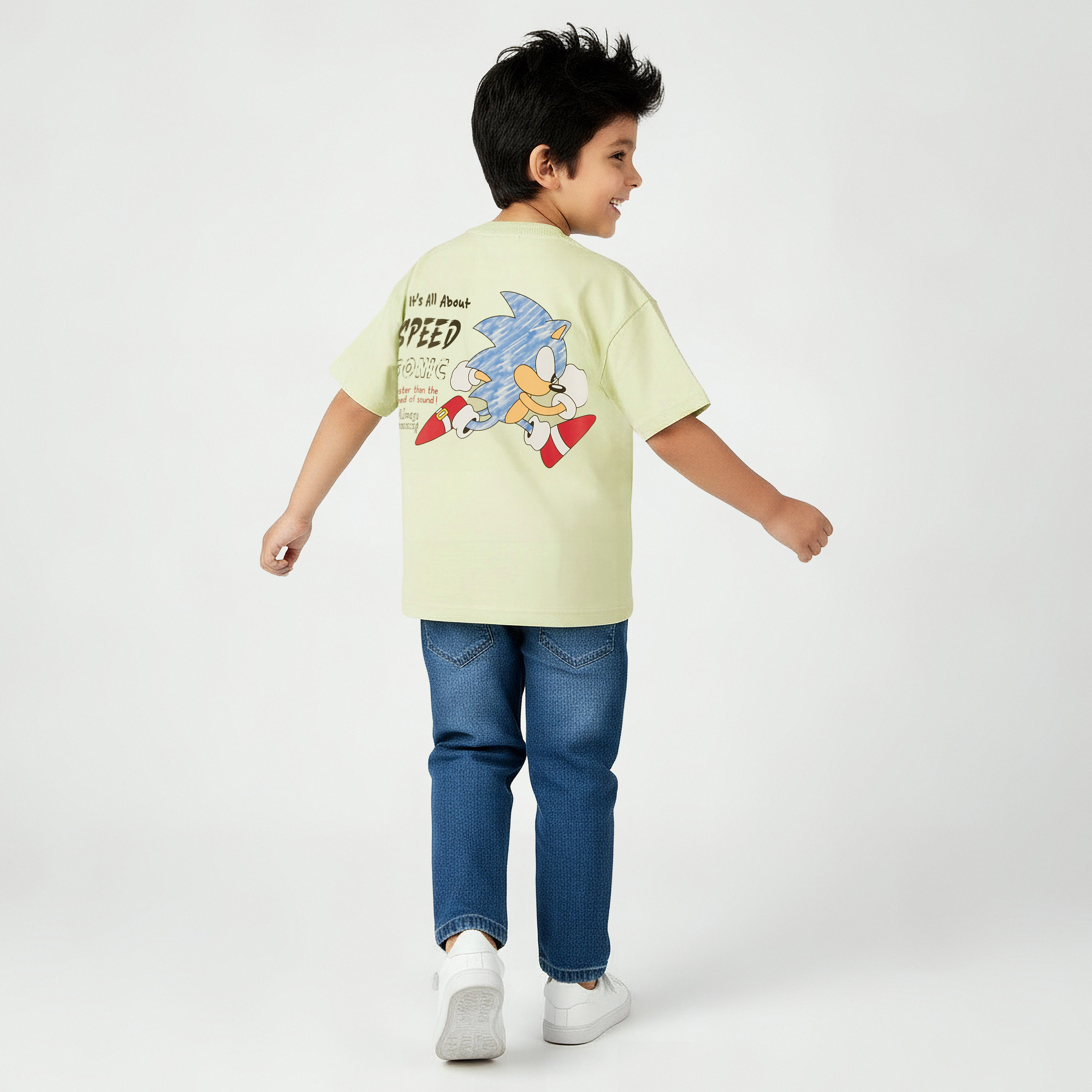 Crew Neck Short Sleeves T-shirt with Sonic the Hedgehog Print-boys-clothing-tshirtsandpolos-image-3